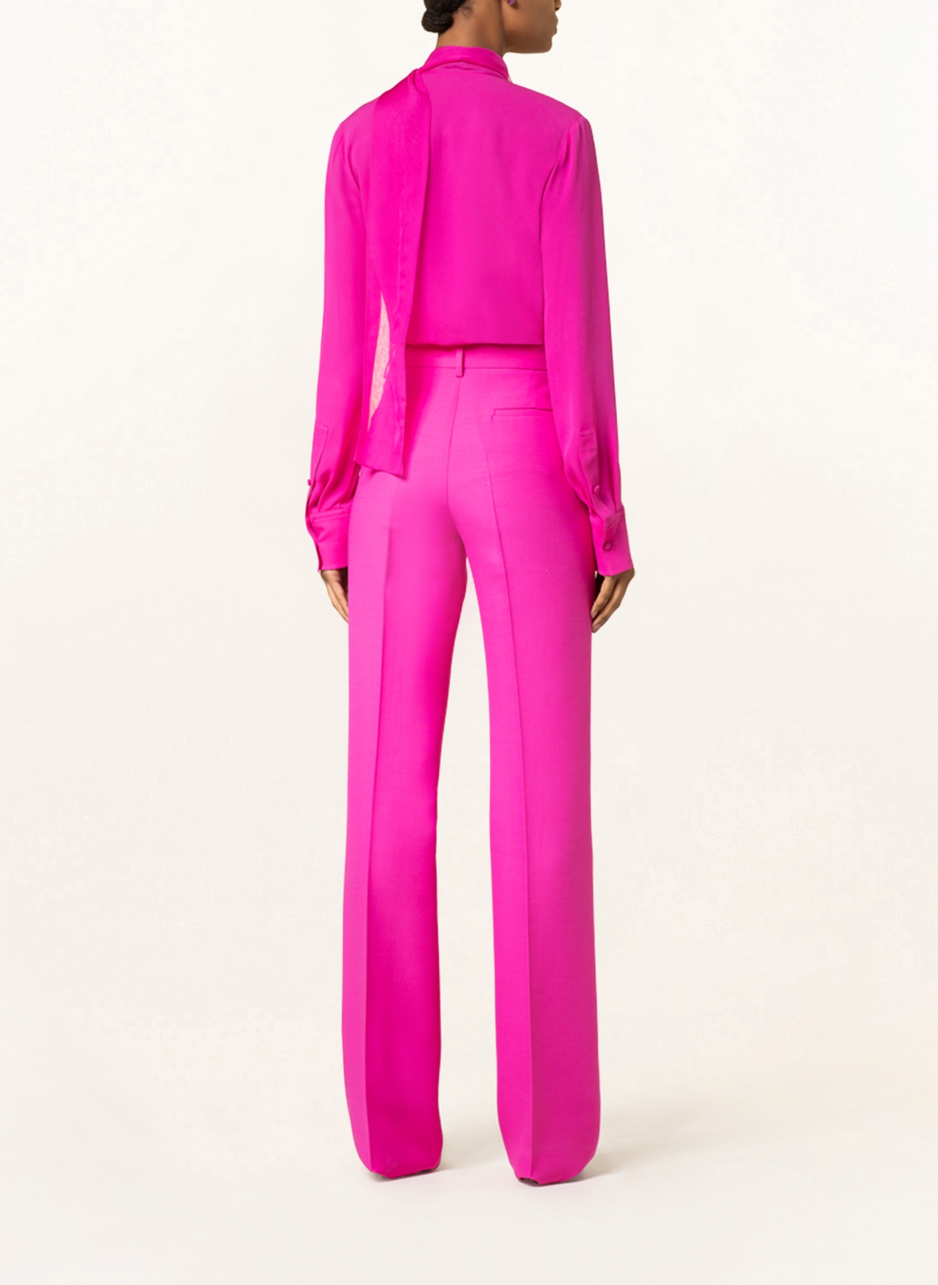VALENTINO Bow-tie blouse in silk, Color: PINK (Image 3)