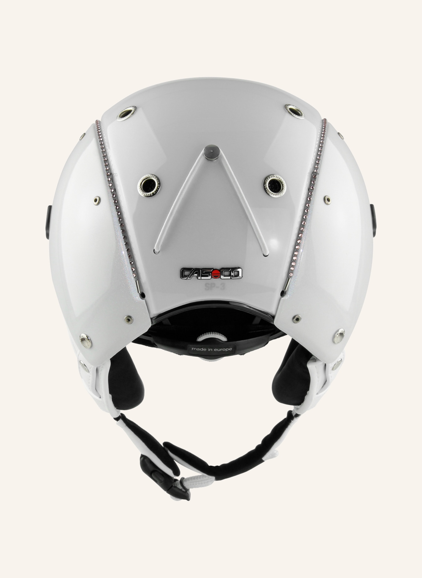 CASCO Ski helmet SP-3 SPECIAL with Swarovski crystals, Color: WHITE (Image 2)