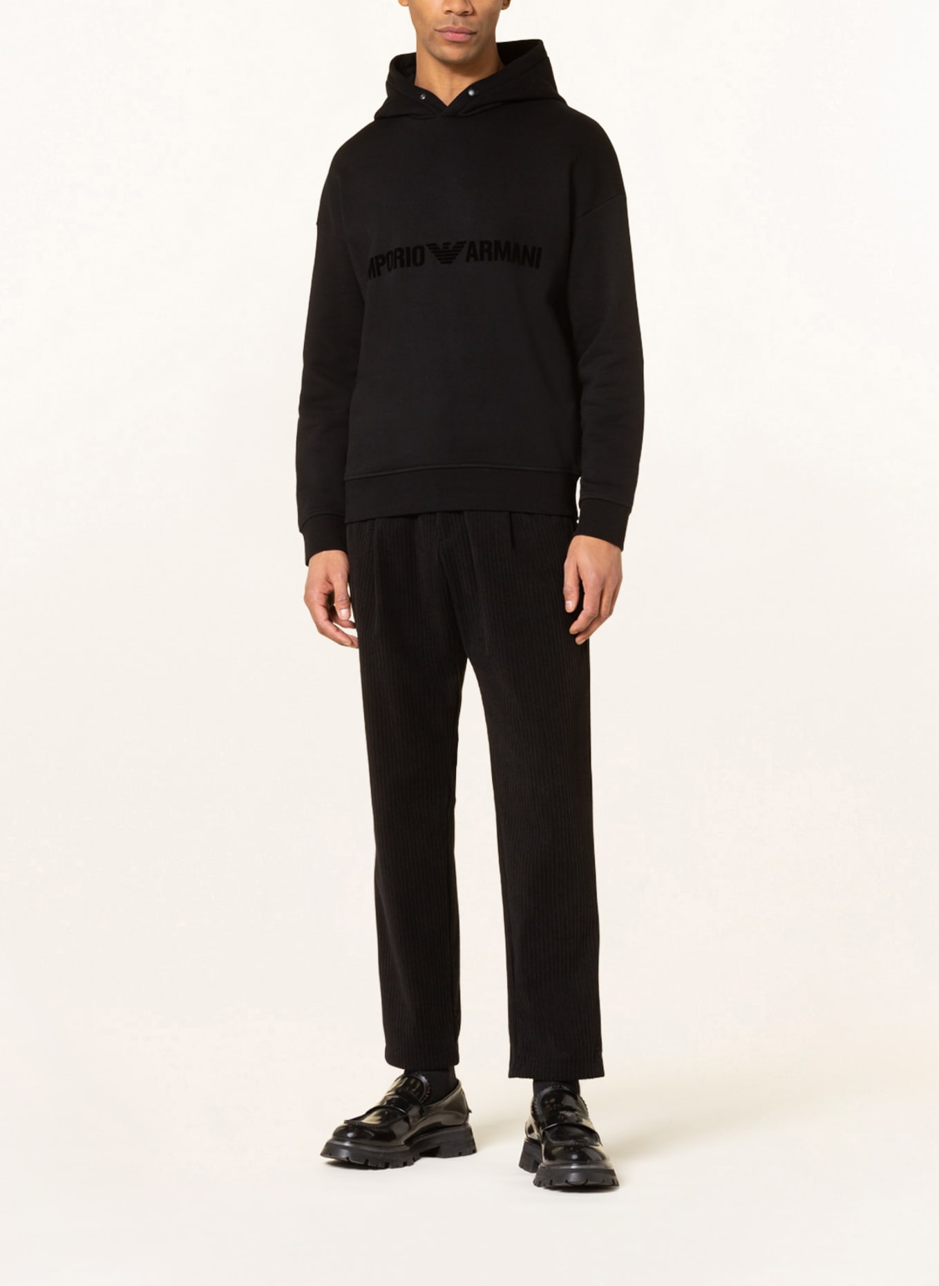 EMPORIO ARMANI Hoodie: SCHWARZ