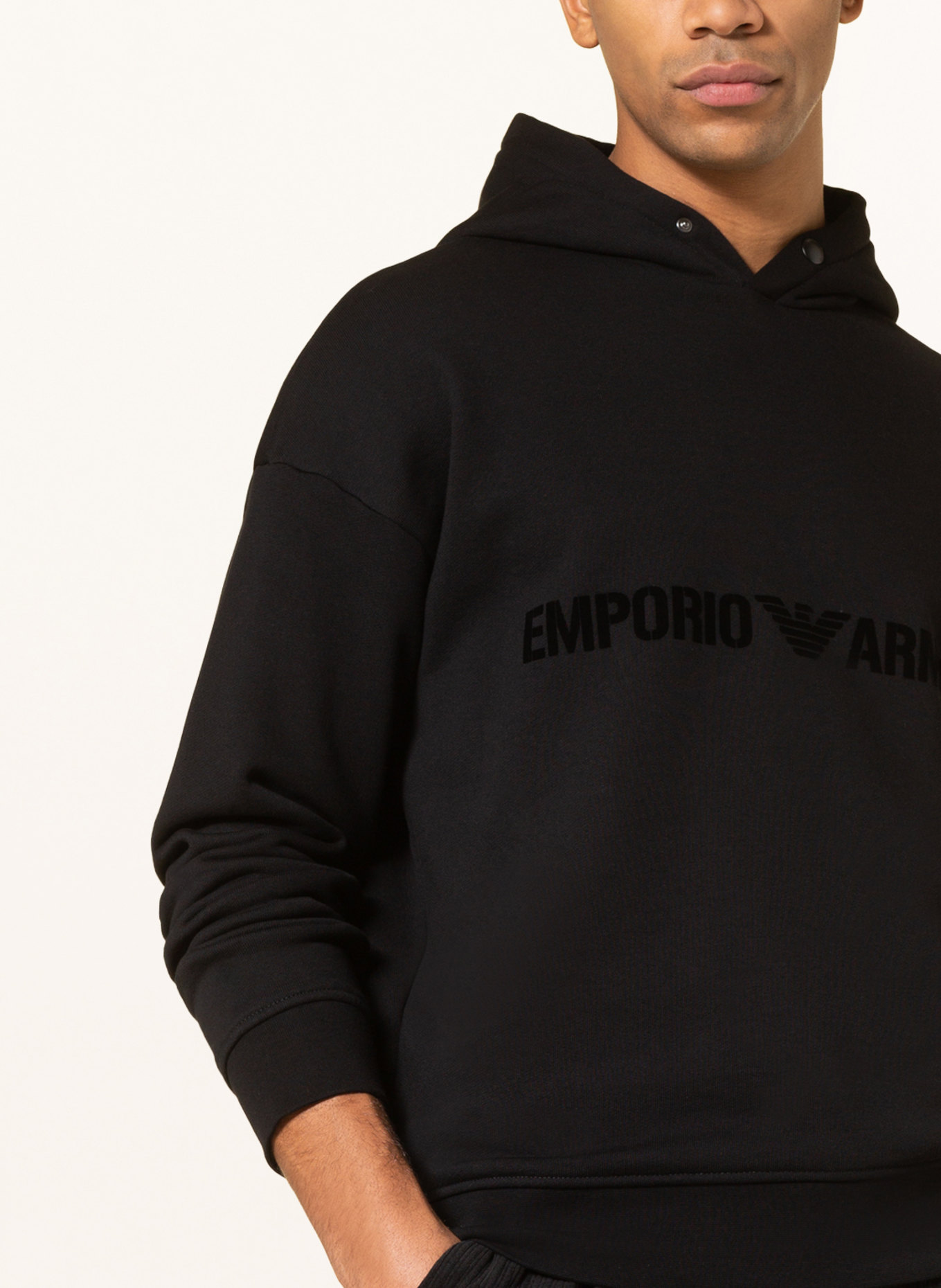 EMPORIO ARMANI Hoodie: SCHWARZ