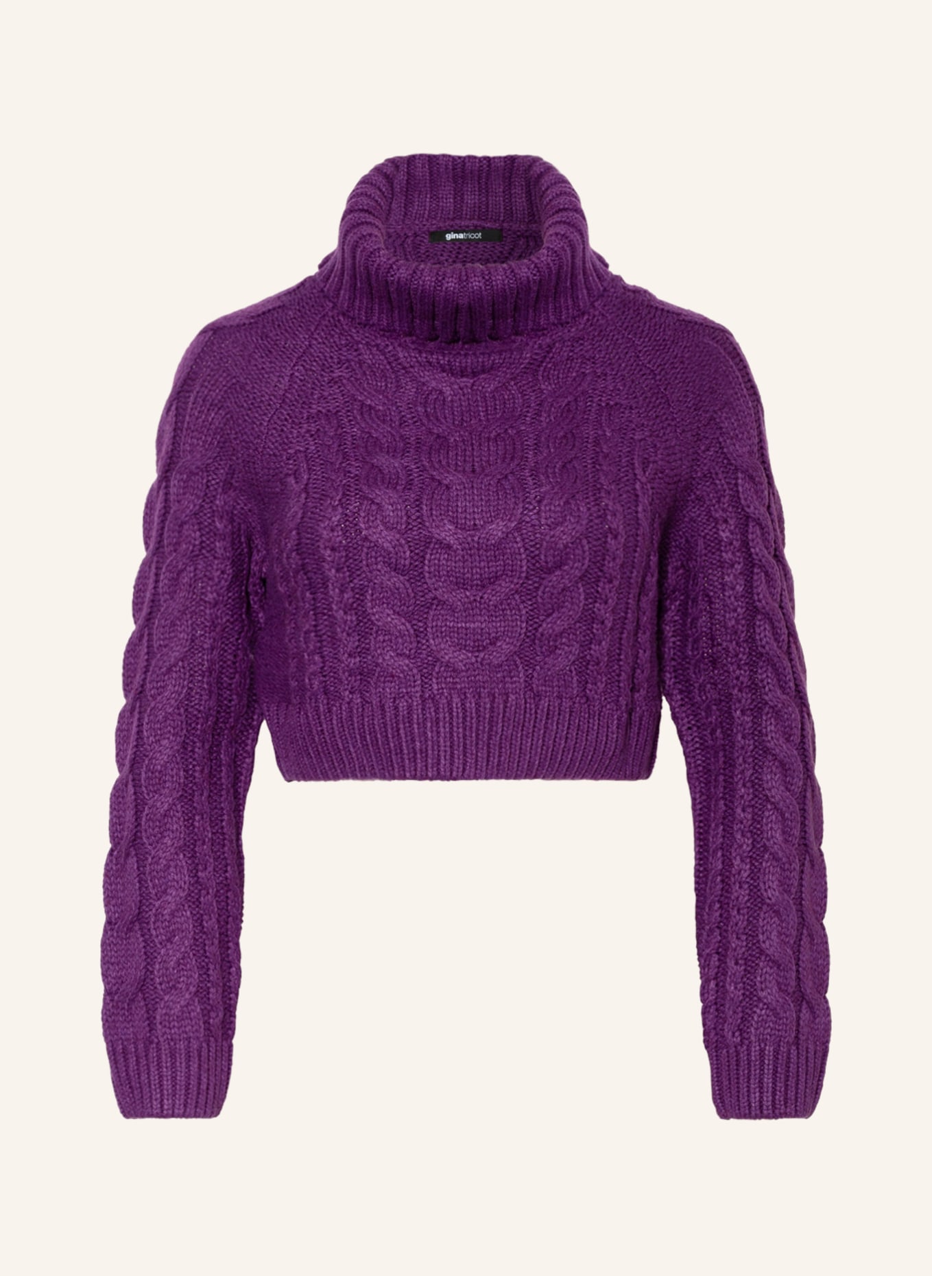 gina tricot Cropped svetr MIKA, Barva: FIALOVÁ (Obrázek 1)