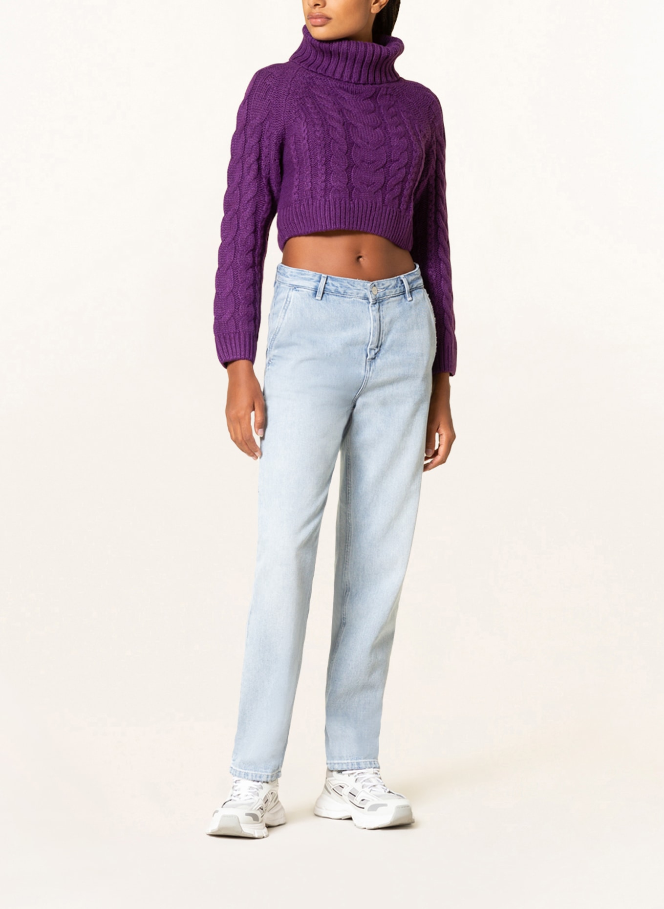 gina tricot Cropped sweater MIKA, Color: PURPLE (Image 2)