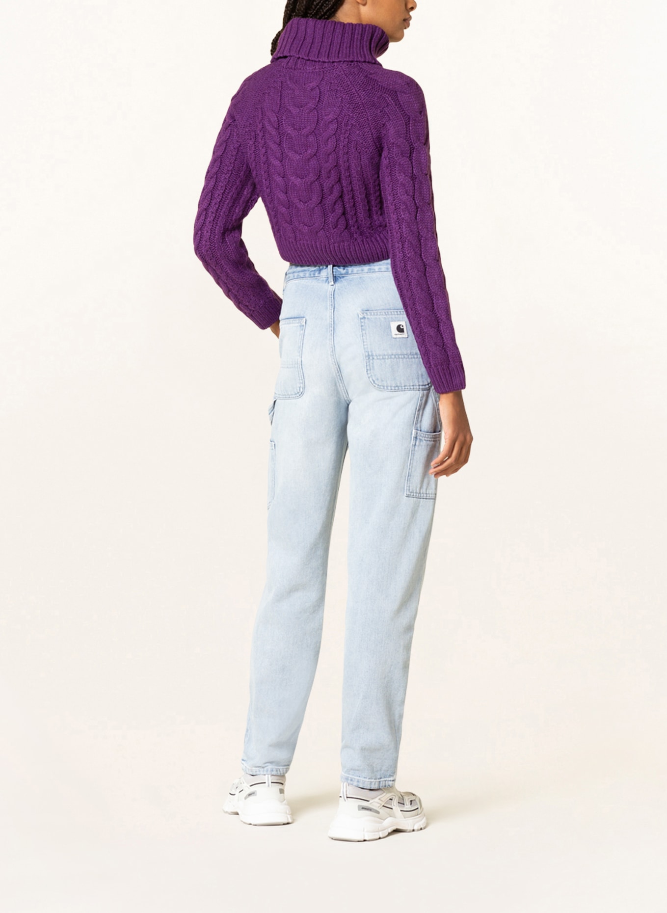 gina tricot Cropped sweater MIKA, Color: PURPLE (Image 3)