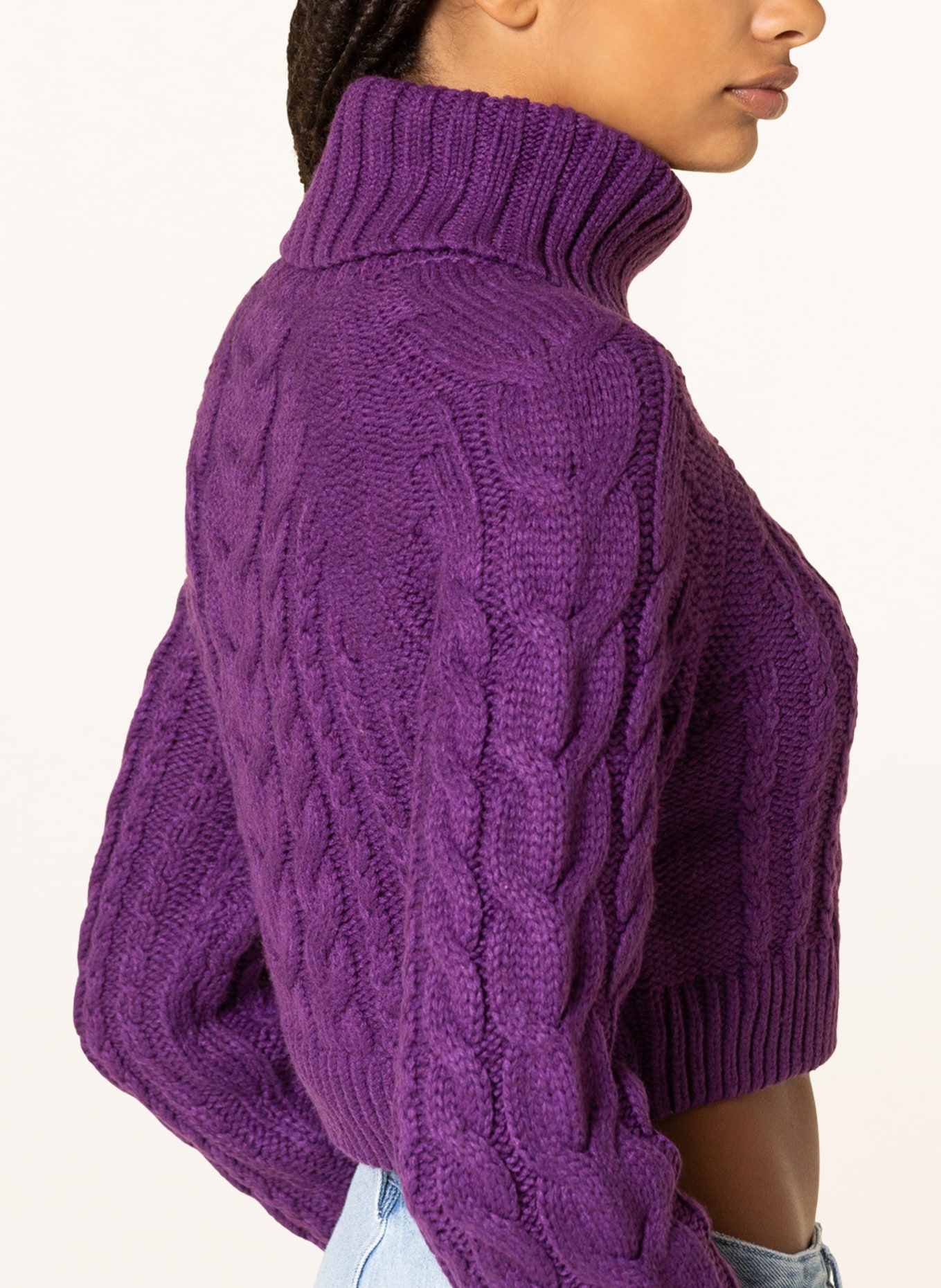 gina tricot Cropped svetr MIKA, Barva: FIALOVÁ (Obrázek 4)