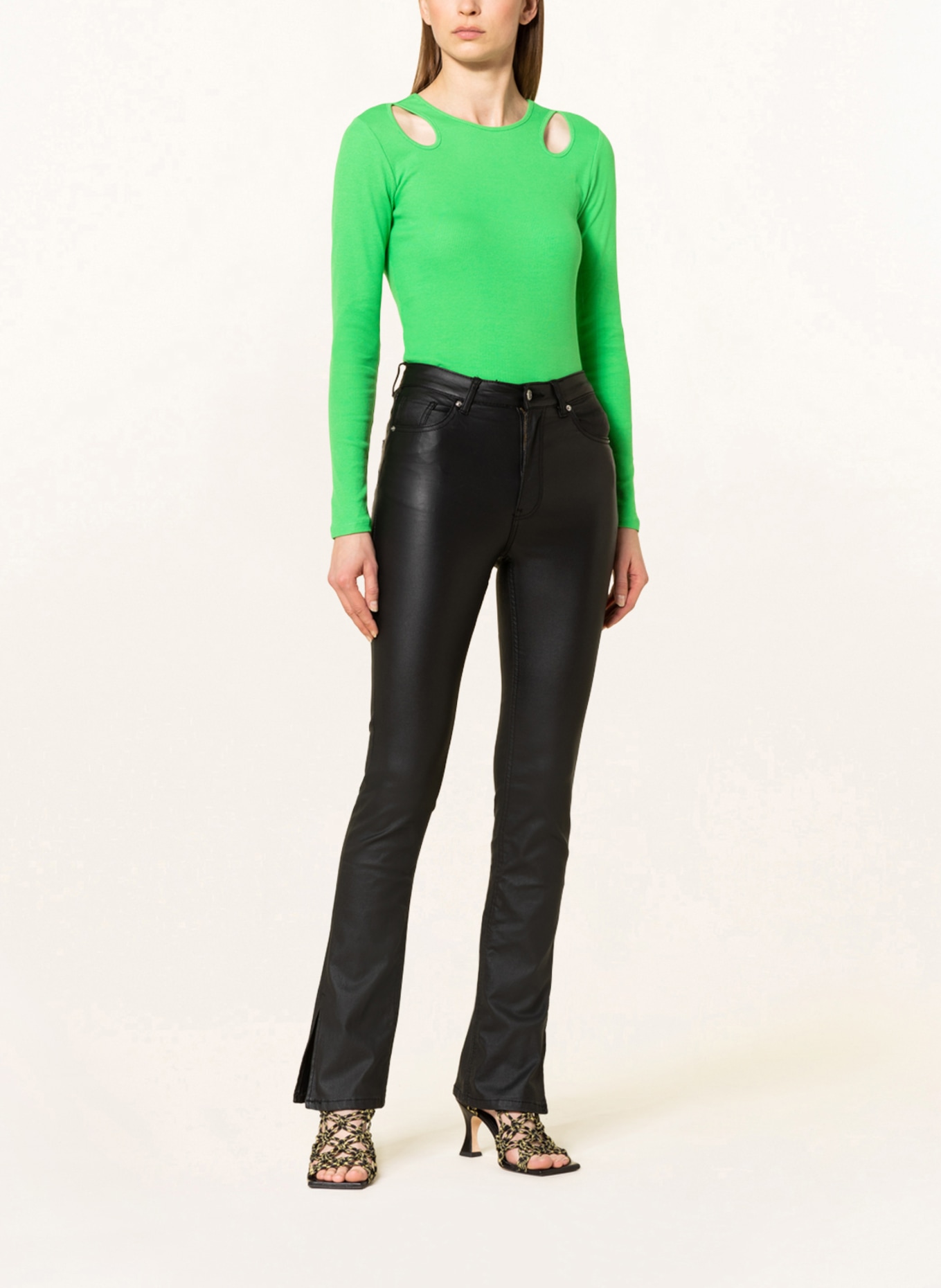 gina tricot Coated jeans, Color: BLACK (Image 2)