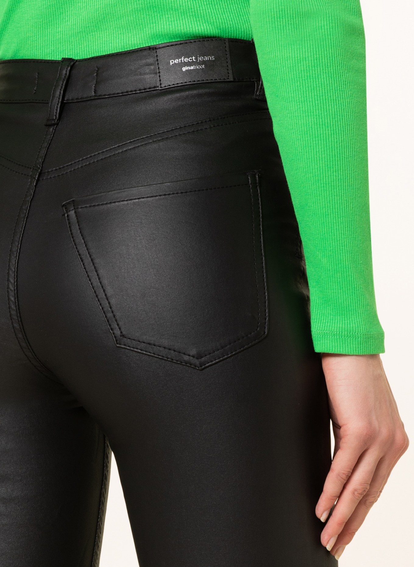 gina tricot Coated jeans, Color: BLACK (Image 5)