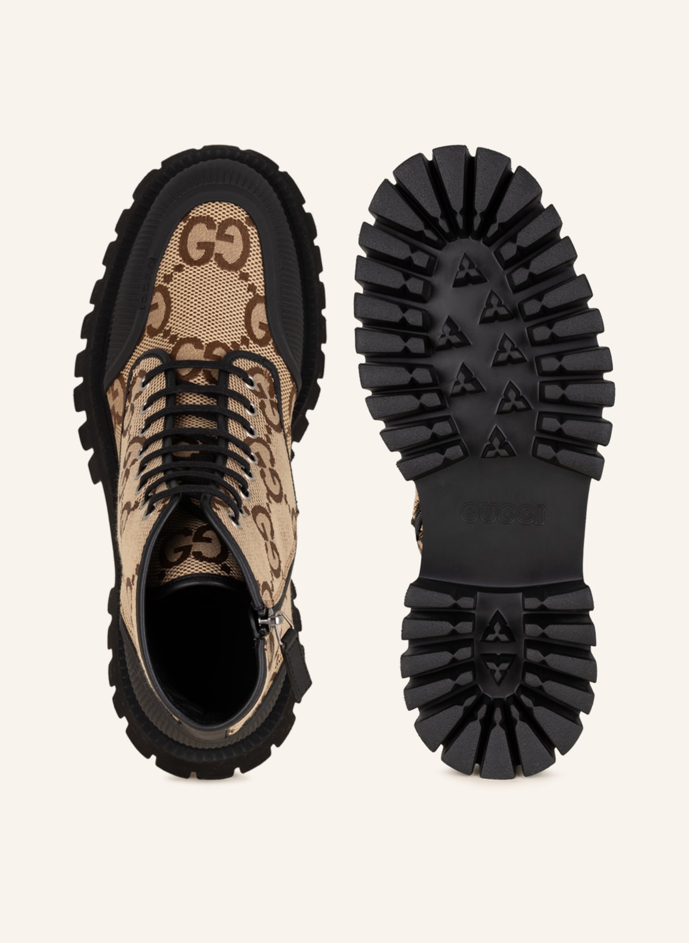 GUCCI Lace-up boots, Color: 2590 CAMEL EBONY/NERO (Image 6)