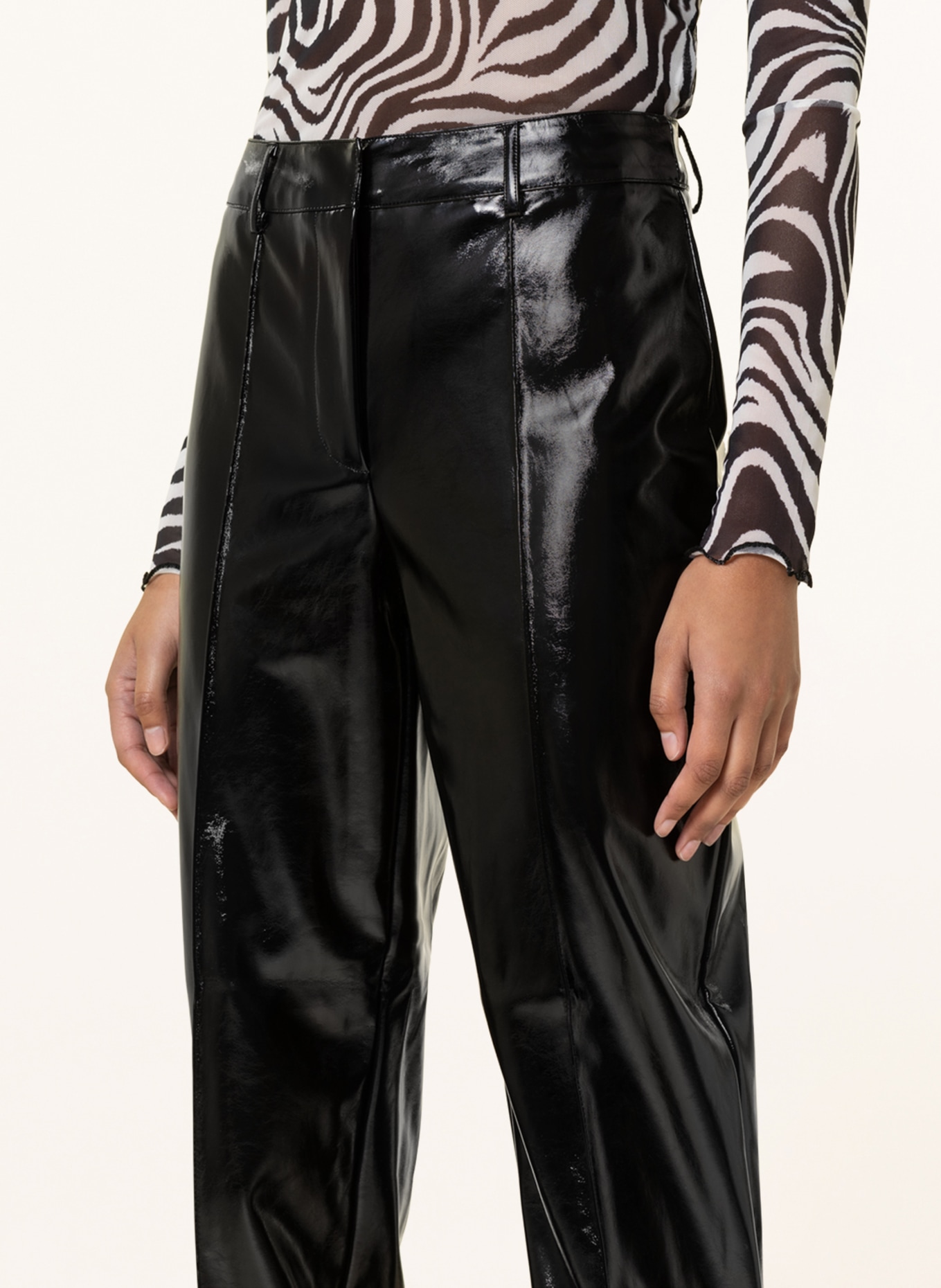ONLY Pants in leather look, Color: BLACK (Image 5)