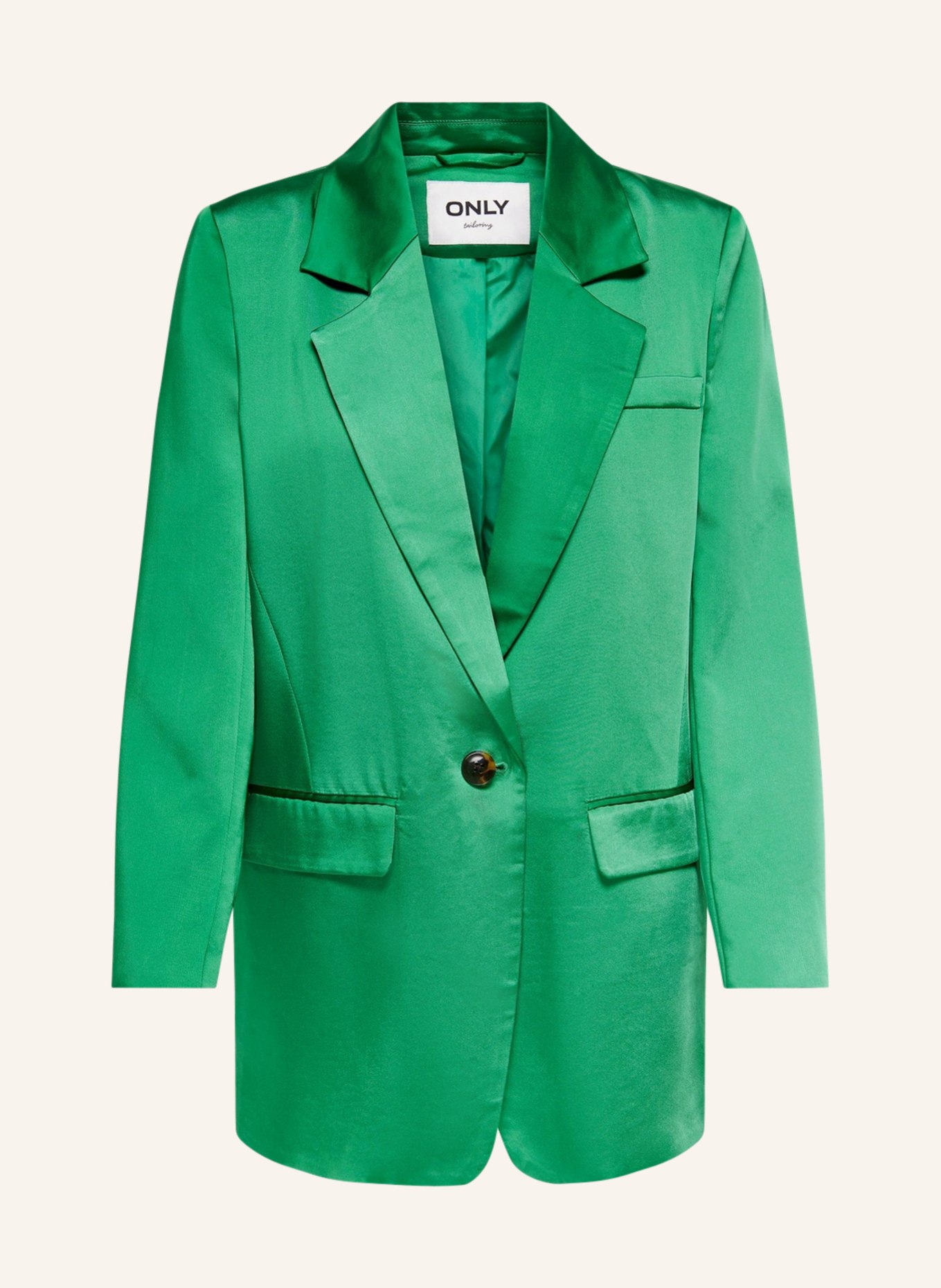 ONLY Satin blazer, Color: GREEN (Image 1)