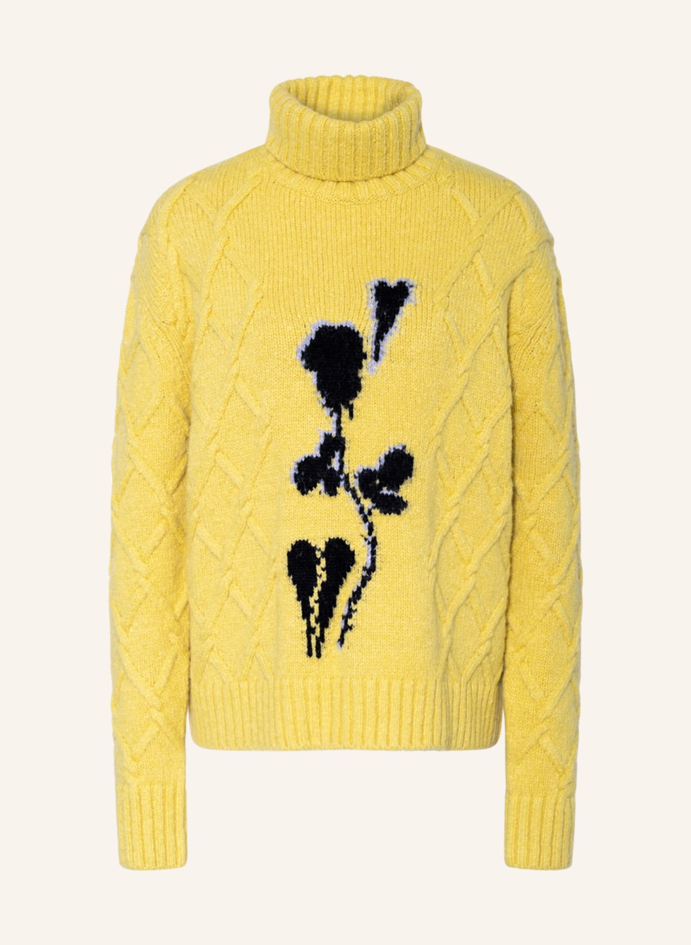 BERNADETTE Turtleneck sweater OLYMPIA with alpaca, Color: YELLOW (Image 1)