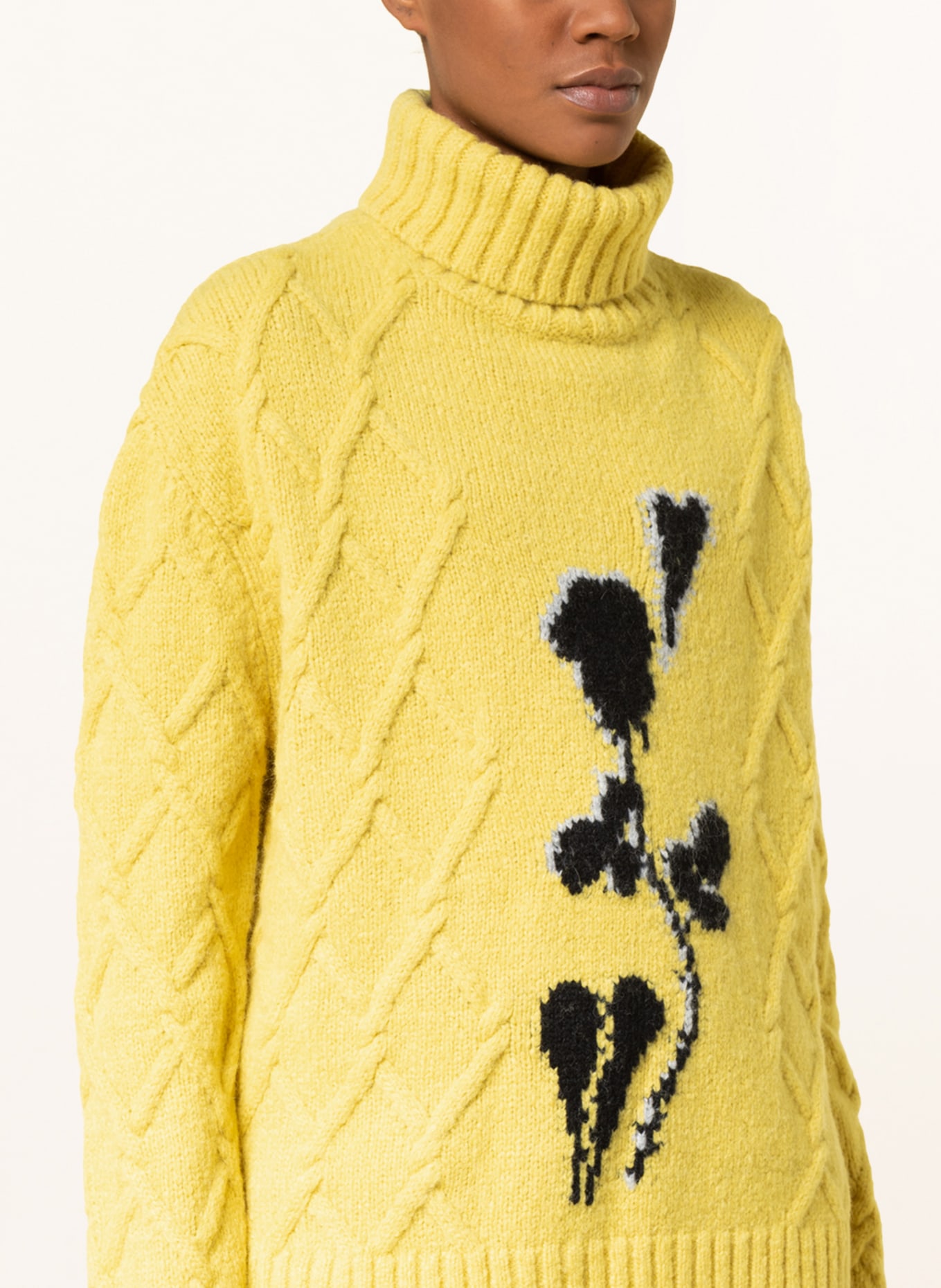 BERNADETTE Turtleneck sweater OLYMPIA with alpaca, Color: YELLOW (Image 4)