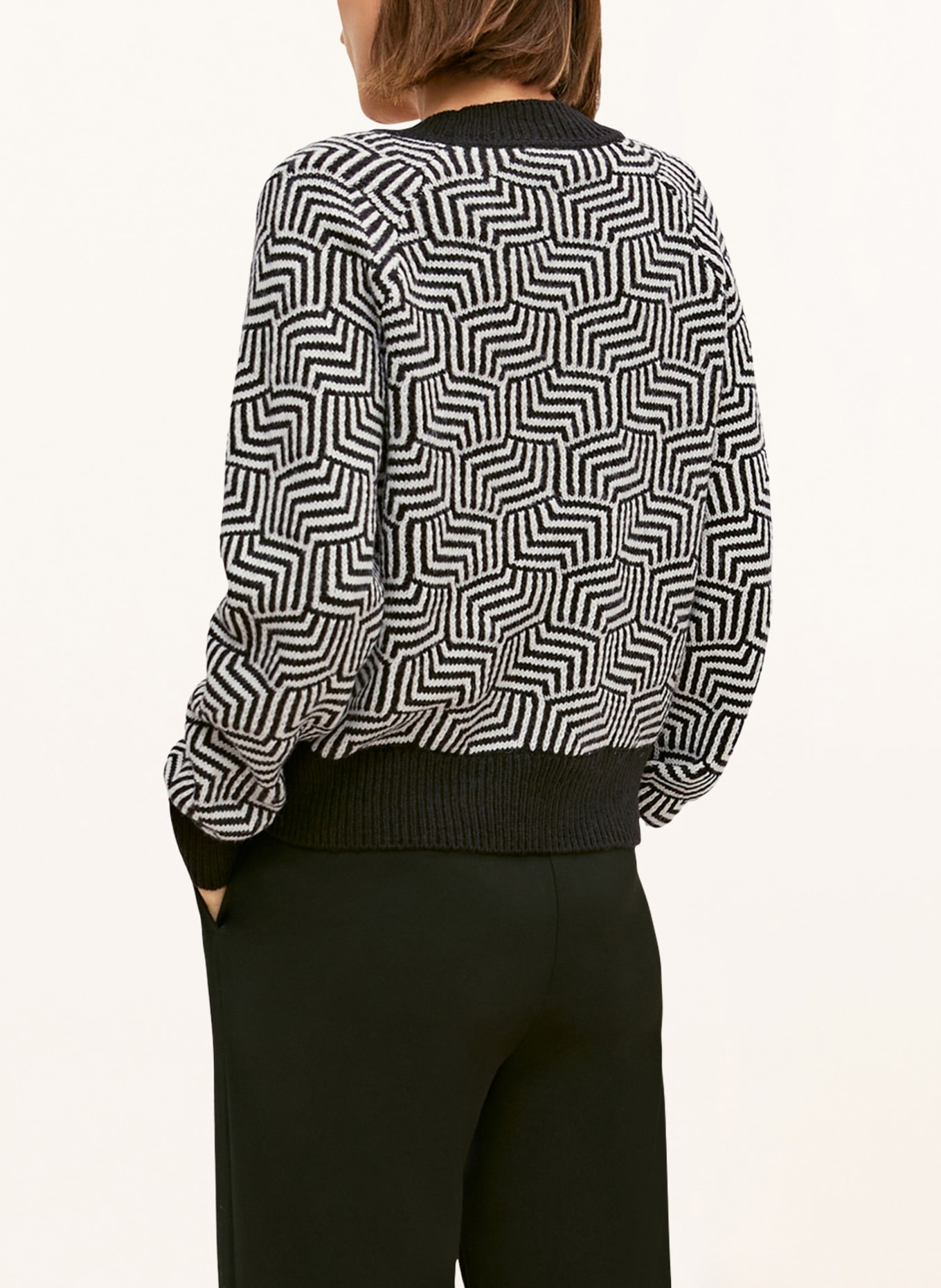 comma Sweater, Color: BLACK/ WHITE (Image 3)