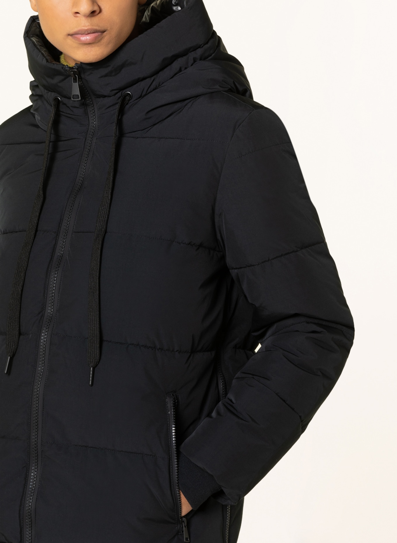 rich&royal Quilted coat, Color: BLACK (Image 5)