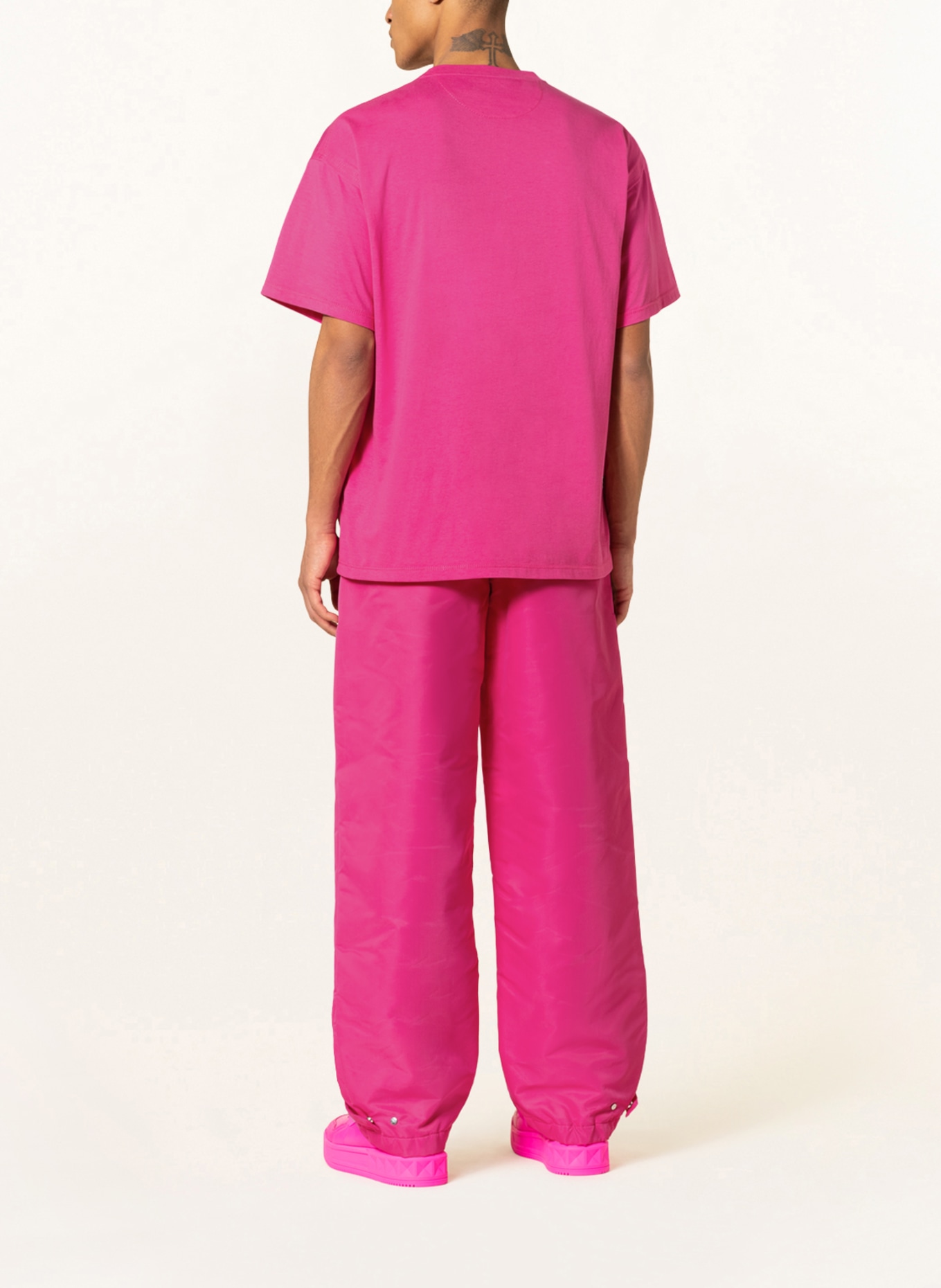 VALENTINO T-Shirt im Materialmix , Farbe: PINK (Bild 3)