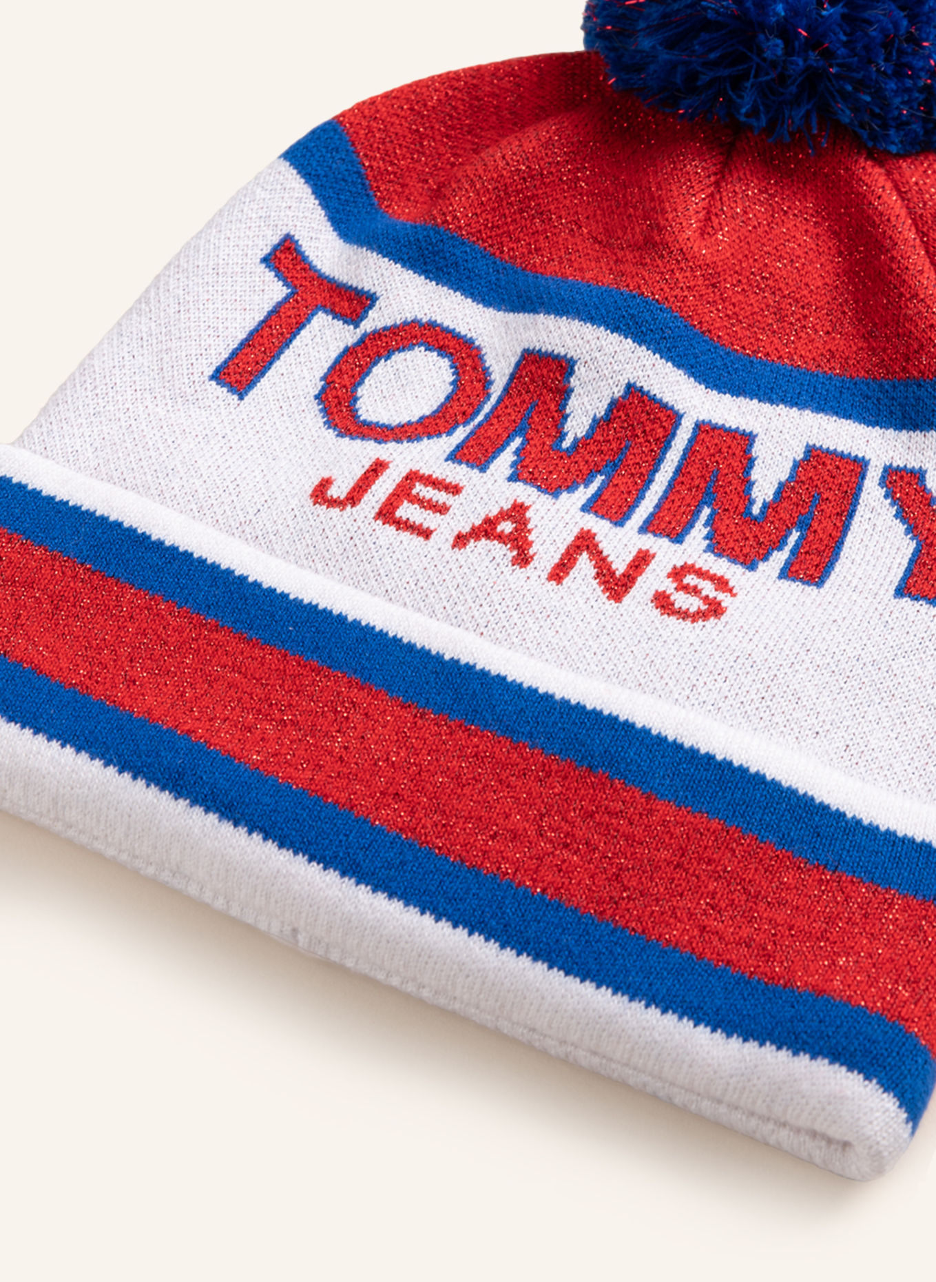 TOMMY JEANS Beanie, Color: WHITE/ BLUE/ RED (Image 2)