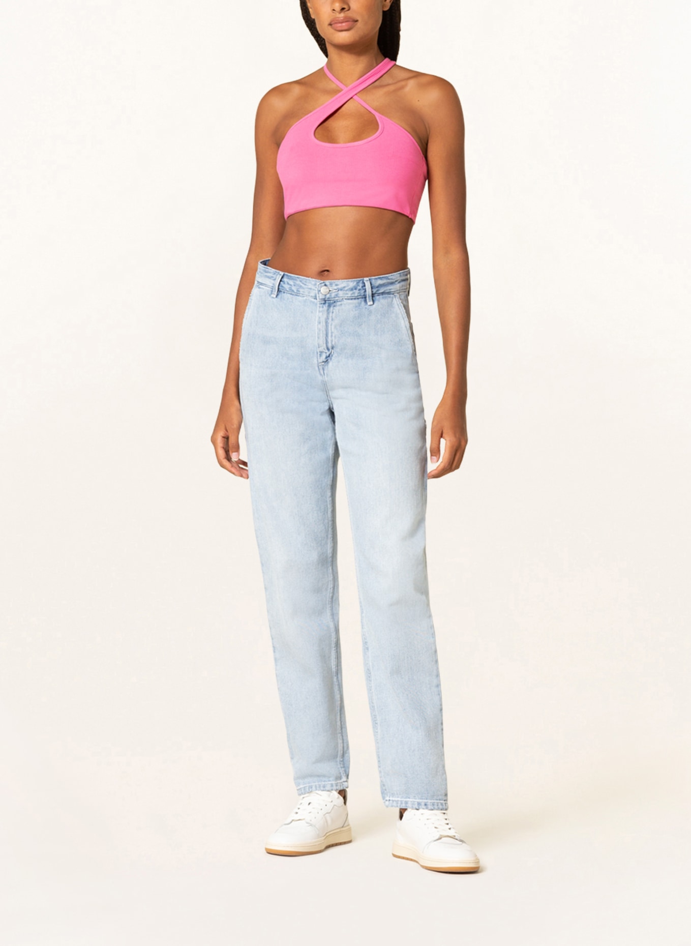 WRSTBHVR Cropped top SCAI, Color: NEON PINK (Image 2)