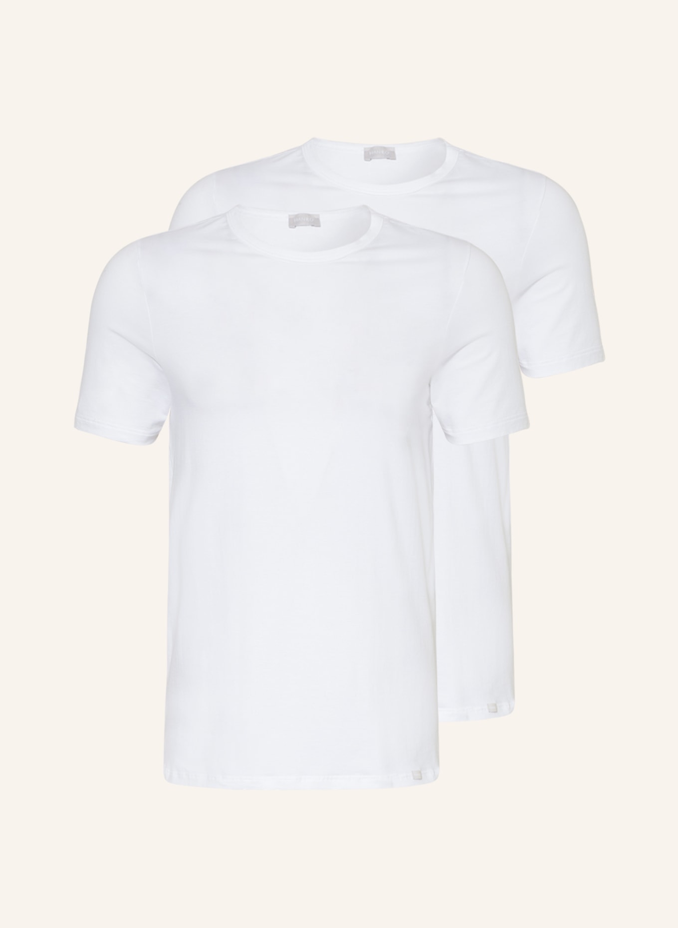 HANRO 2er-Pack T-Shirts COTTON ESSENTIALS, Farbe: WEISS (Bild 1)