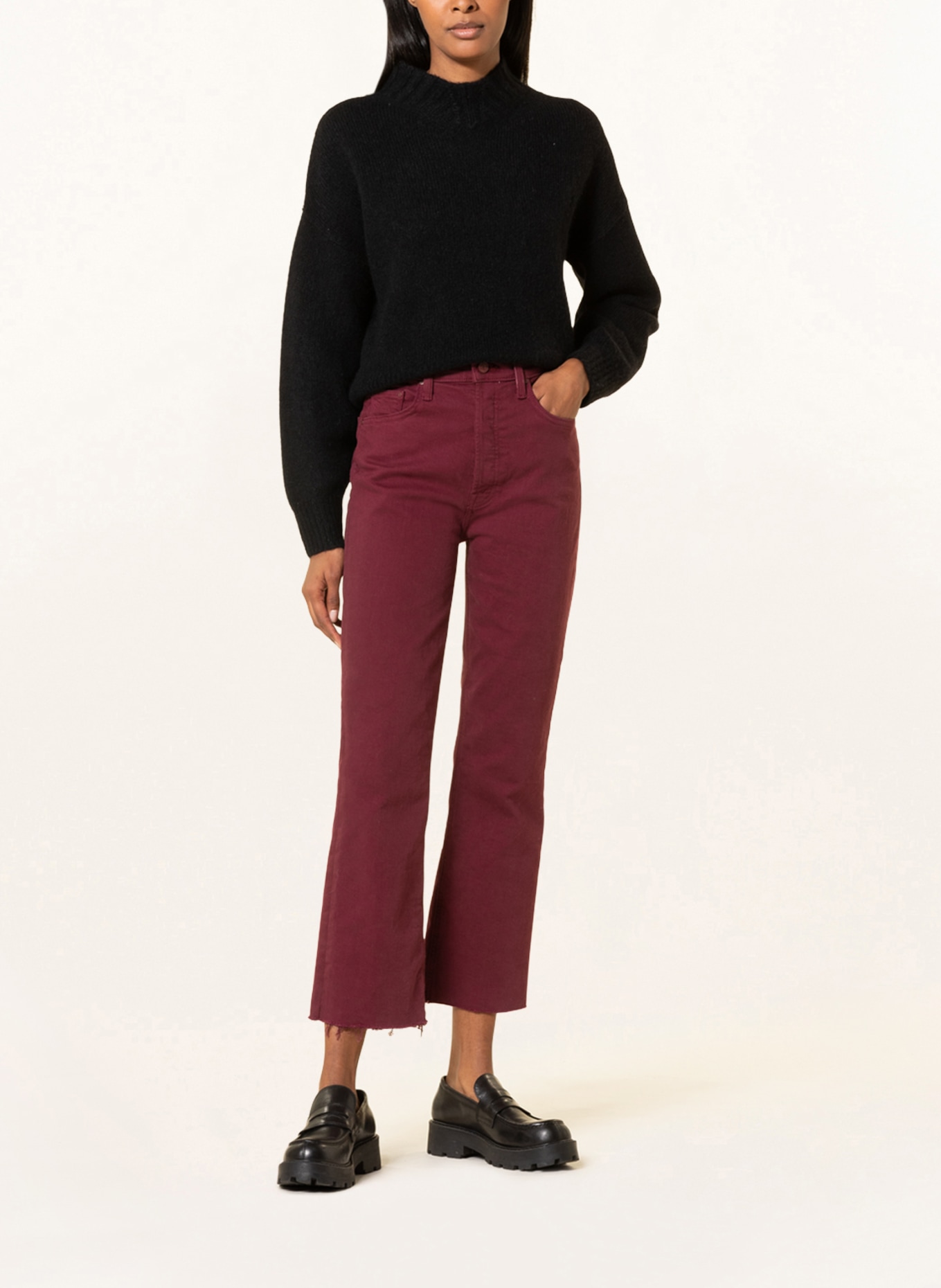 MOTHER Bootcut Jeans, Color: DARK RED (Image 2)