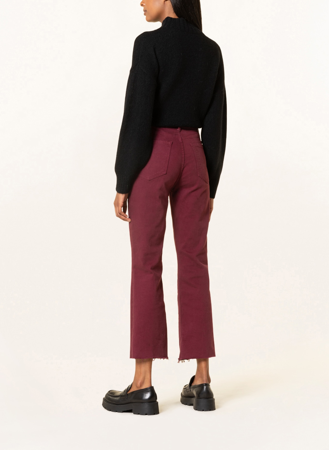 MOTHER Bootcut Jeans, Color: DARK RED (Image 3)