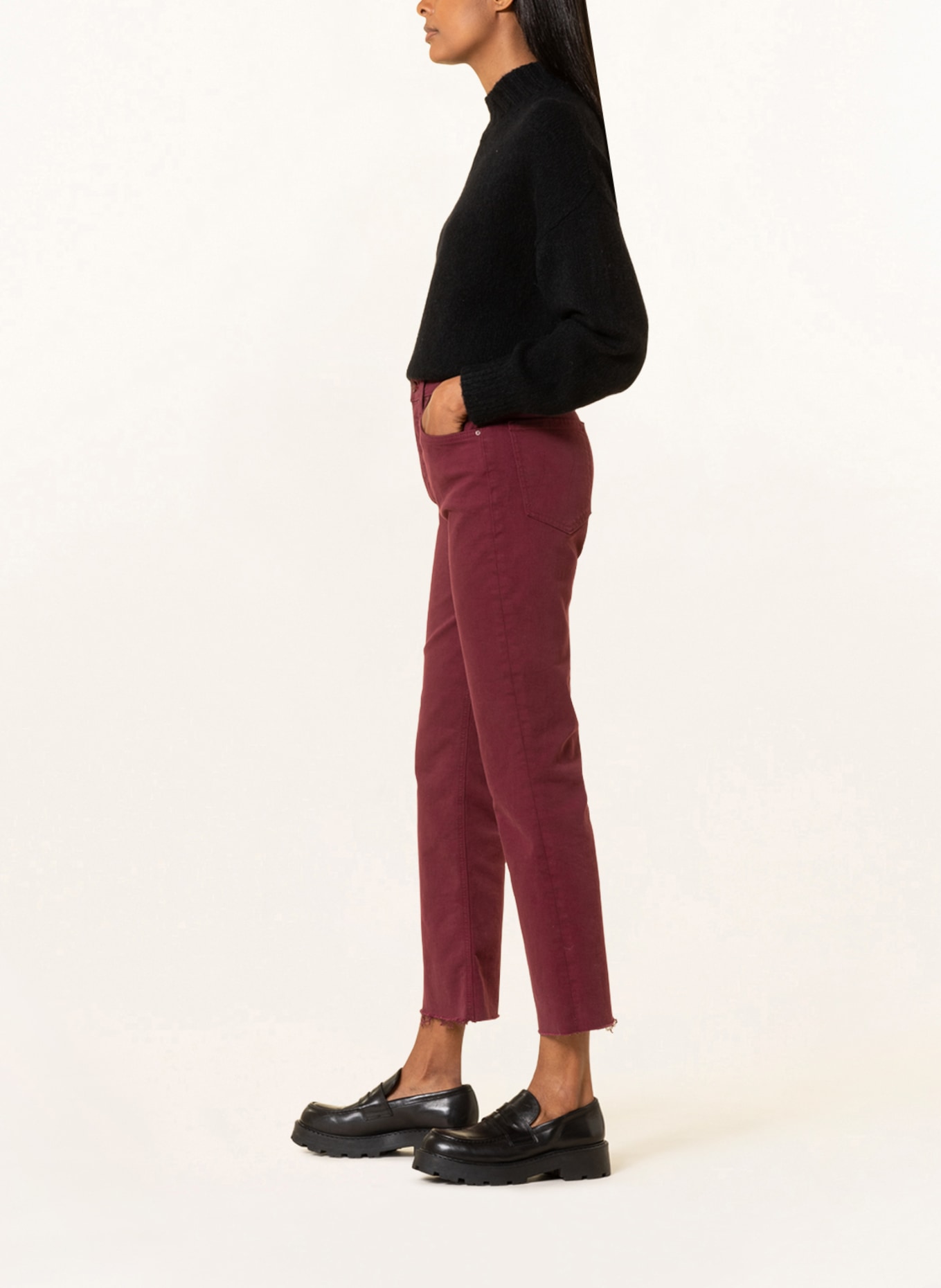 MOTHER Bootcut Jeans, Color: DARK RED (Image 4)