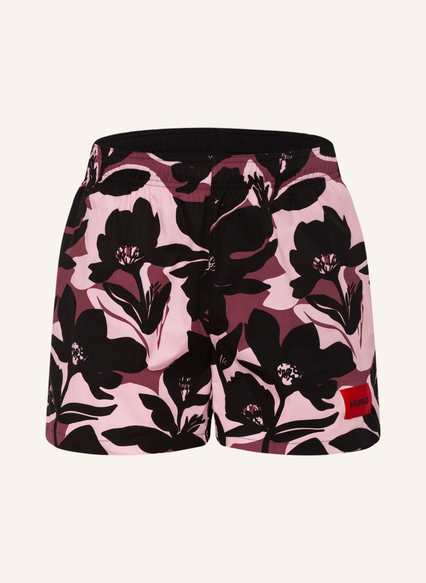 HUGO Swim shorts DUSHI, Color: BLACK/ DUSKY PINK/ ROSE (Image 1)