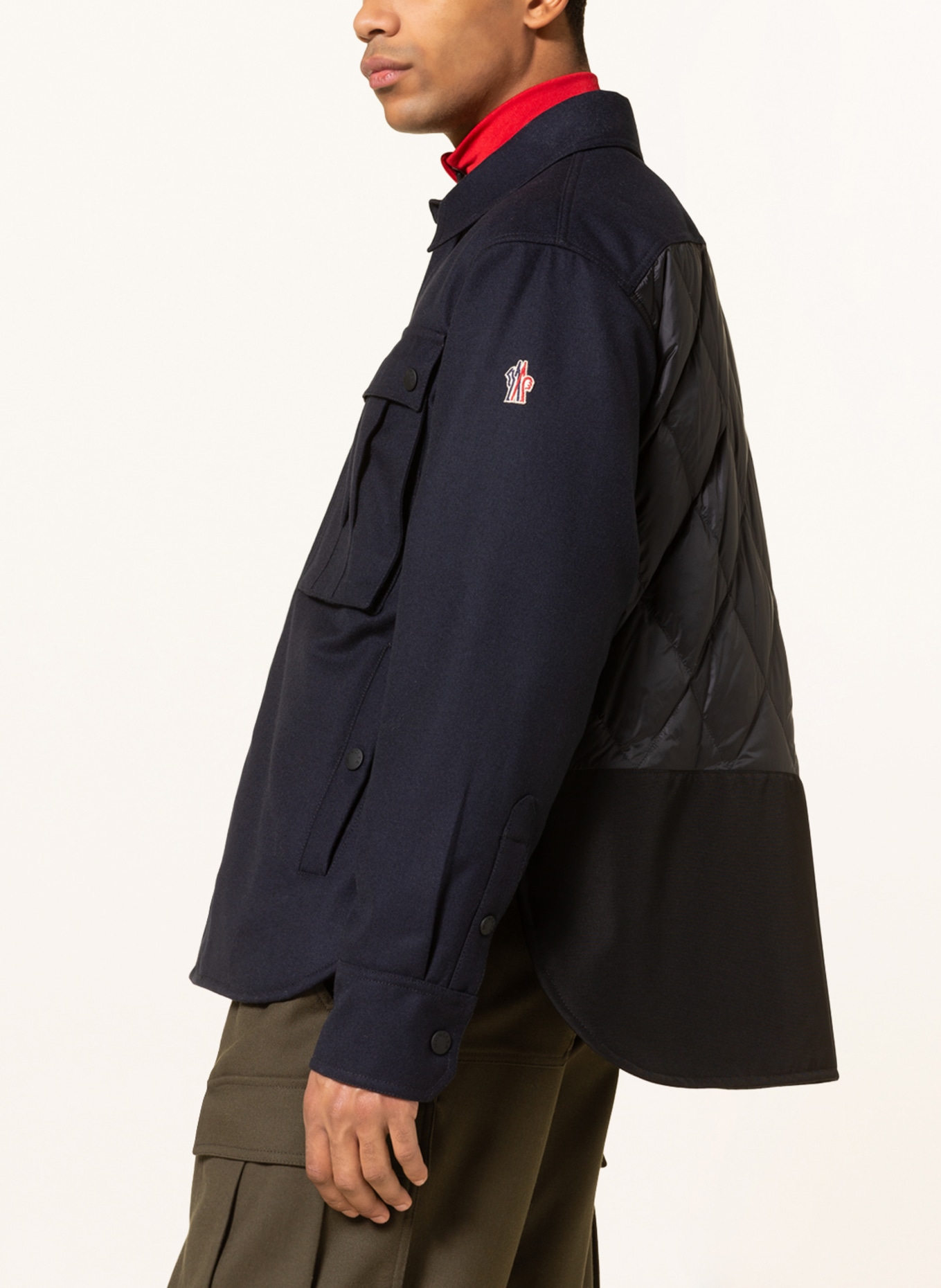 MONCLER GRENOBLE Down jacket ORNON in mixed materials, Color: DARK BLUE (Image 5)