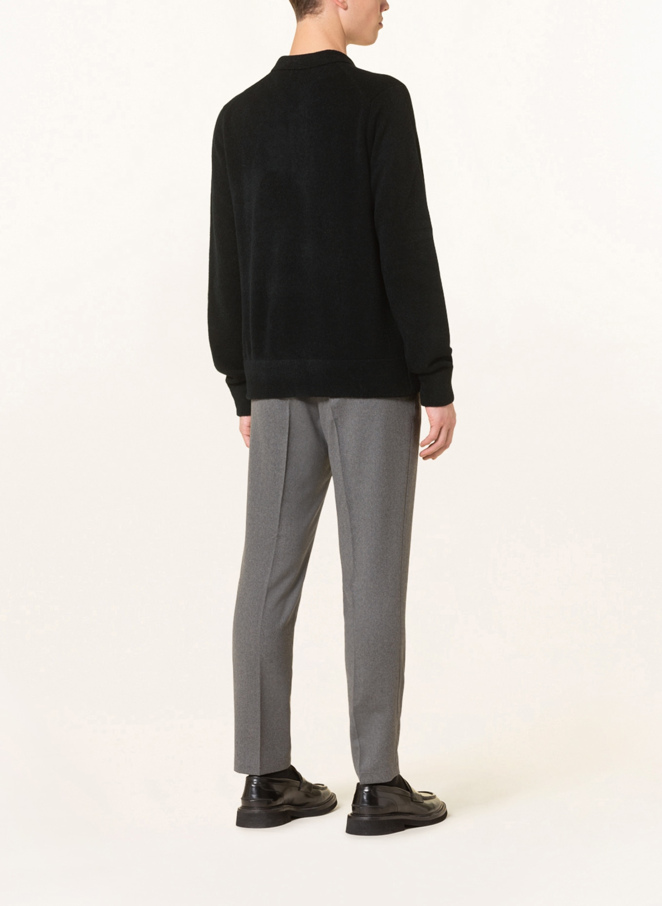 J.LINDEBERG Knitted polo shirt, Color: BLACK (Image 3)