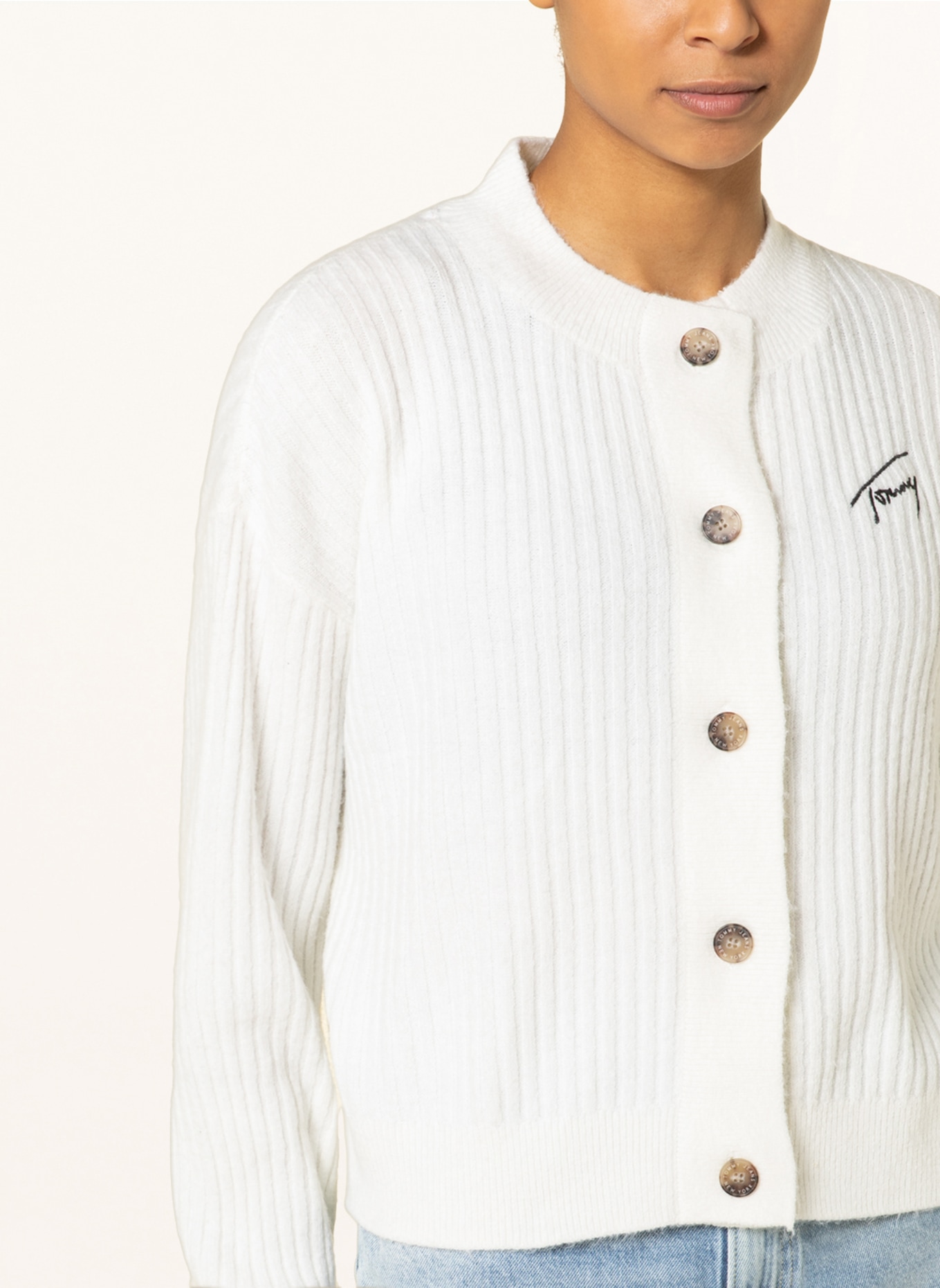 TOMMY JEANS Cardigan , Color: WHITE (Image 4)