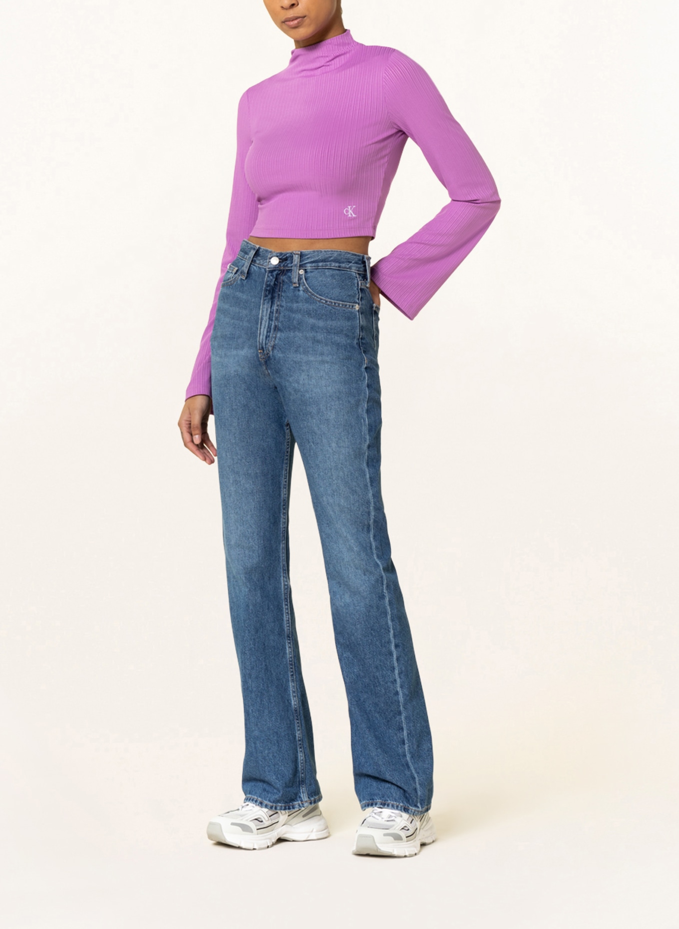 Calvin Klein Jeans Krótka koszulka z długim rękawem, Kolor: LILA (Obrazek 2)