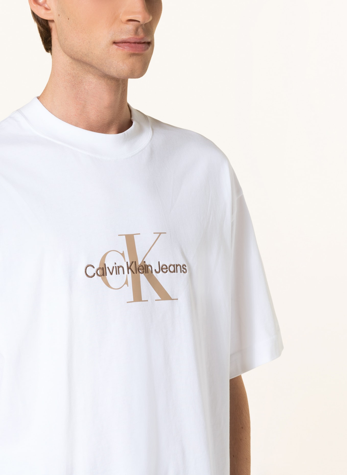 Jeans Klein Calvin weiss Oversized-Shirt in