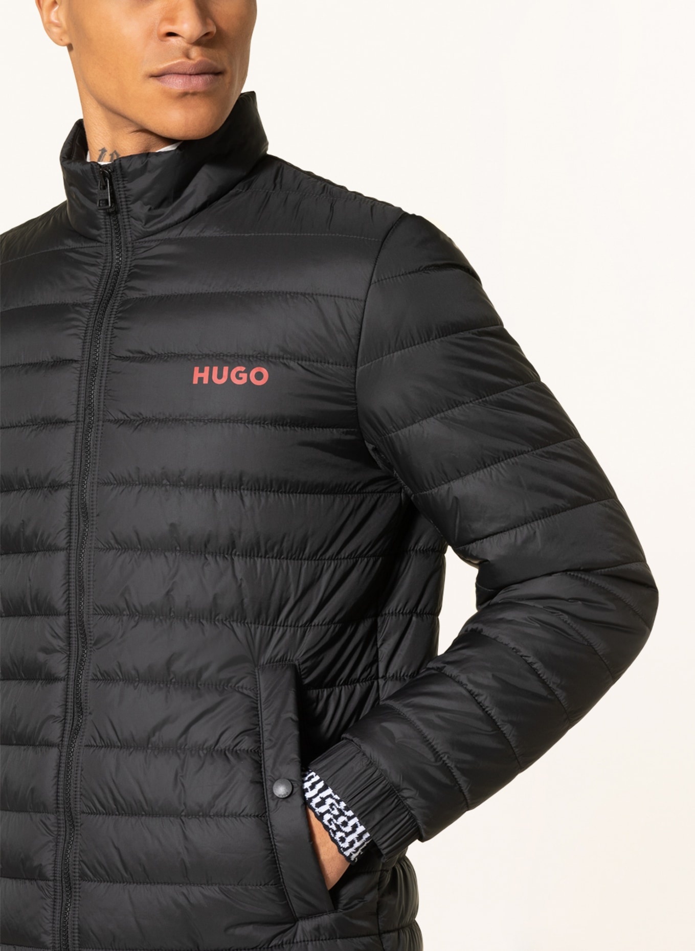 HUGO Quilted jacket BENTI, Color: BLACK (Image 4)