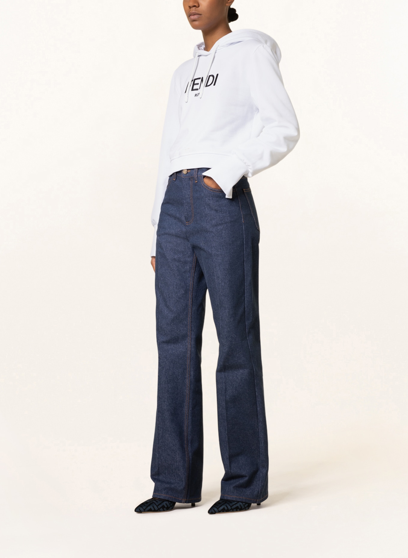 FENDI Straight jeans, Color: F0QA2 DENIM BLUE (Image 2)