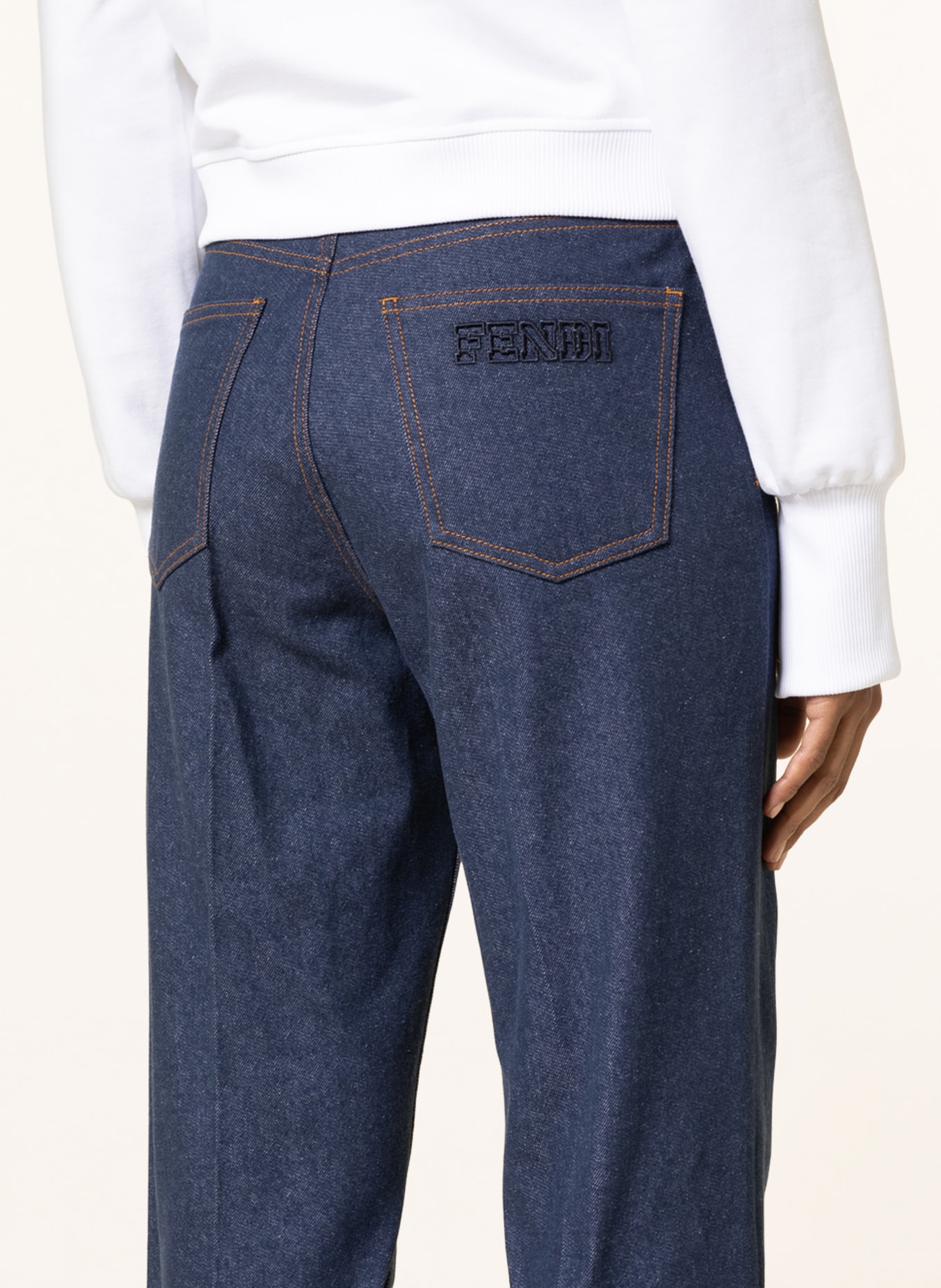 FENDI Straight jeans, Color: F0QA2 DENIM BLUE (Image 5)