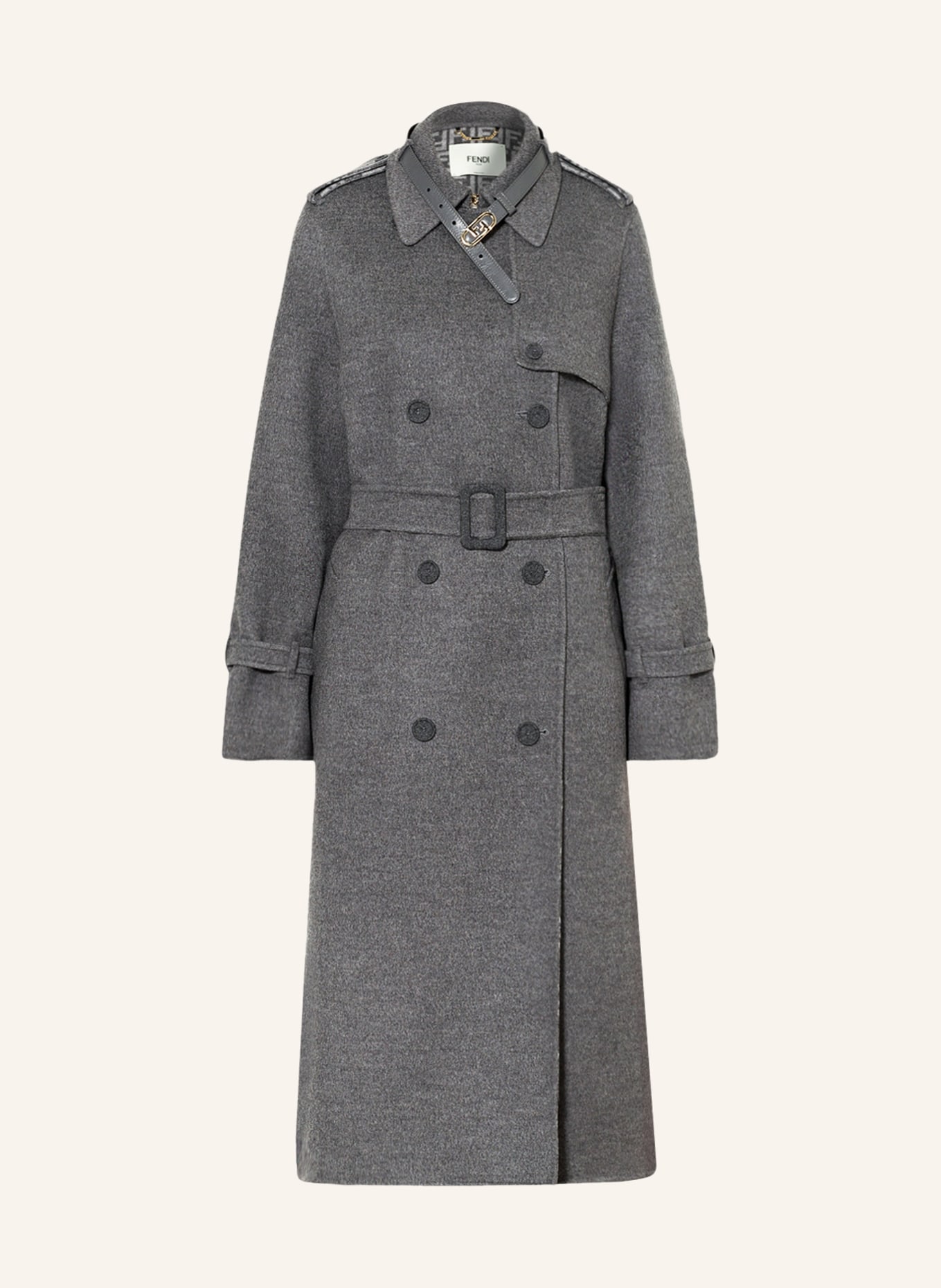 FENDI Trench coat, Color: GRAY (Image 1)