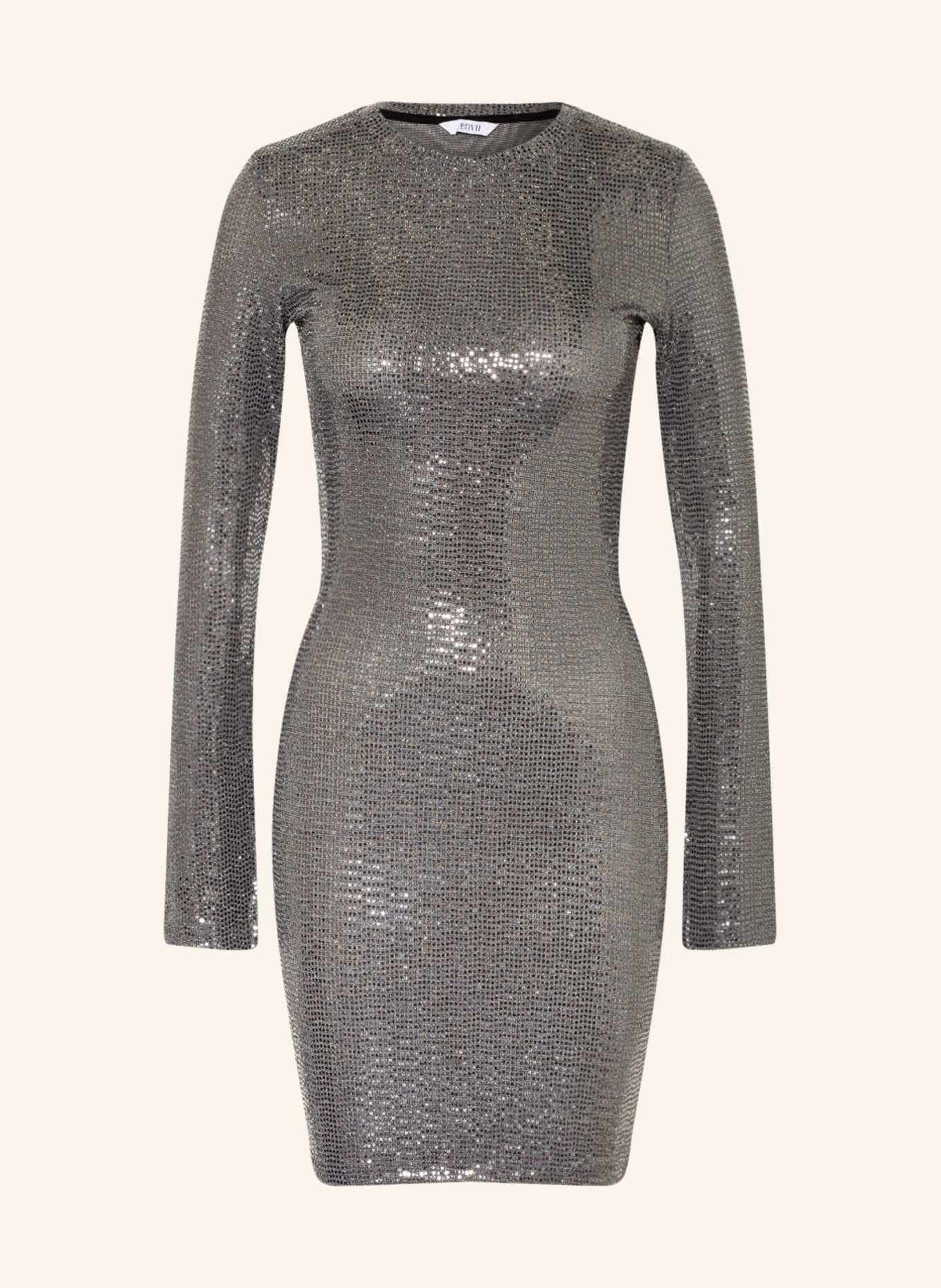 ENVII Jersey dress ENPLUTO with sequins, Color: SILVER (Image 1)