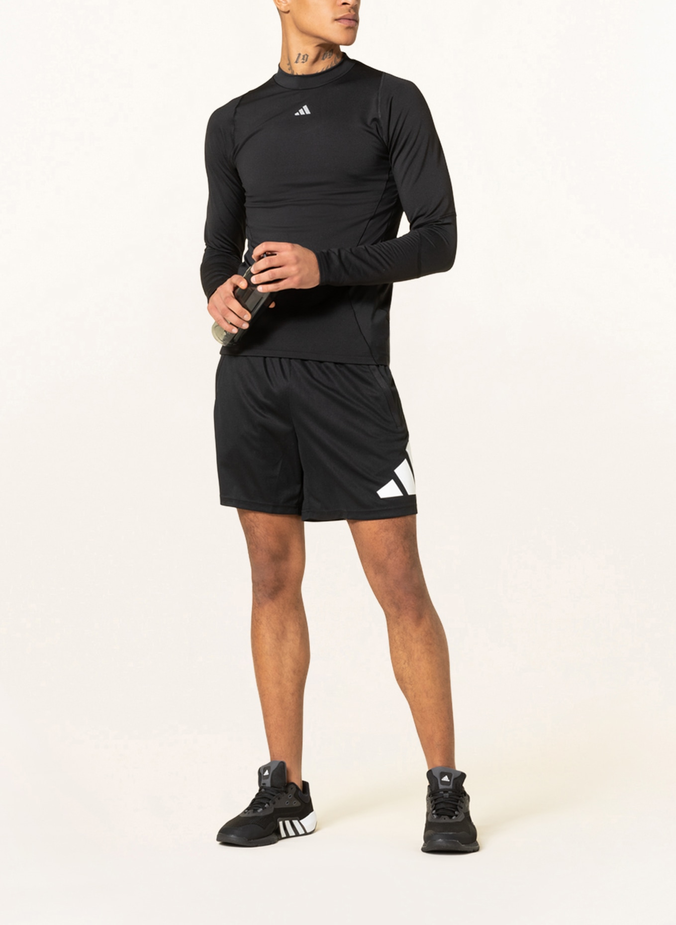 adidas Training shorts ESSENTIALS, Color: BLACK/ WHITE (Image 2)