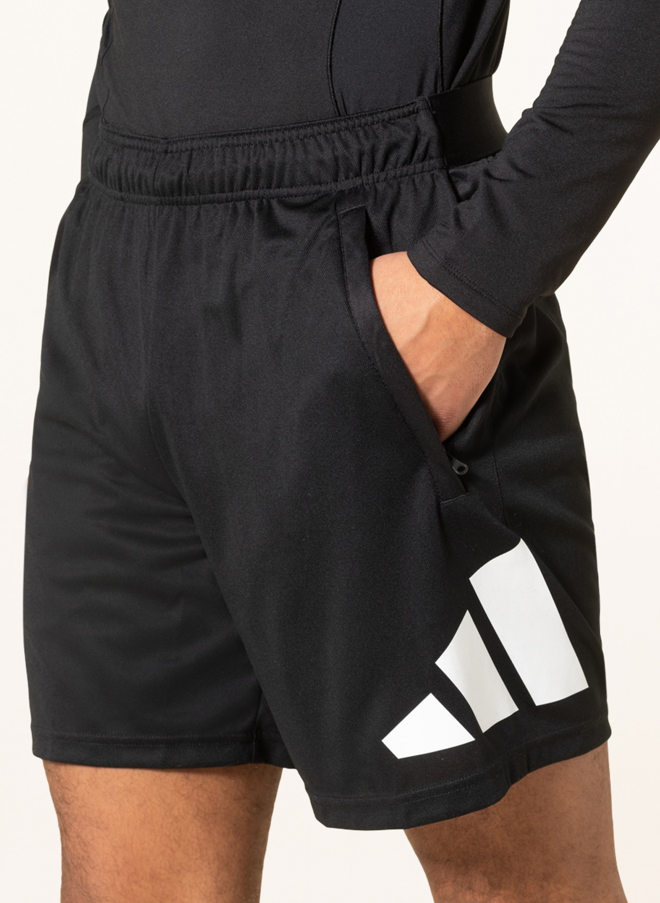 adidas Training shorts ESSENTIALS, Color: BLACK/ WHITE (Image 5)