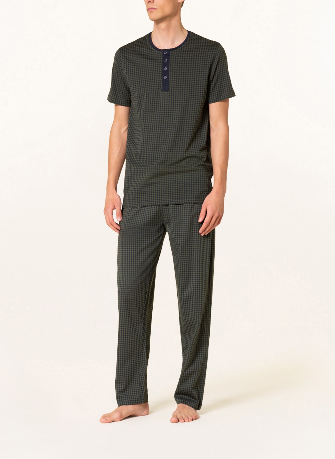STROKESMAN'S Koszulka od piżamy, Kolor: CIEMNOZIELONY (Obrazek 2)