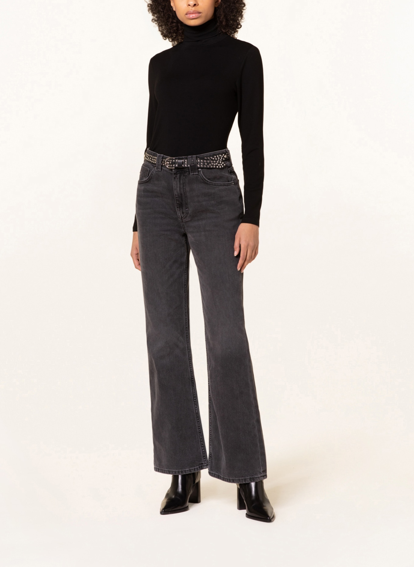 Free People Bootcut Jeans AVA, Farbe: 0010 CLASS ACT BLACK (Bild 2)