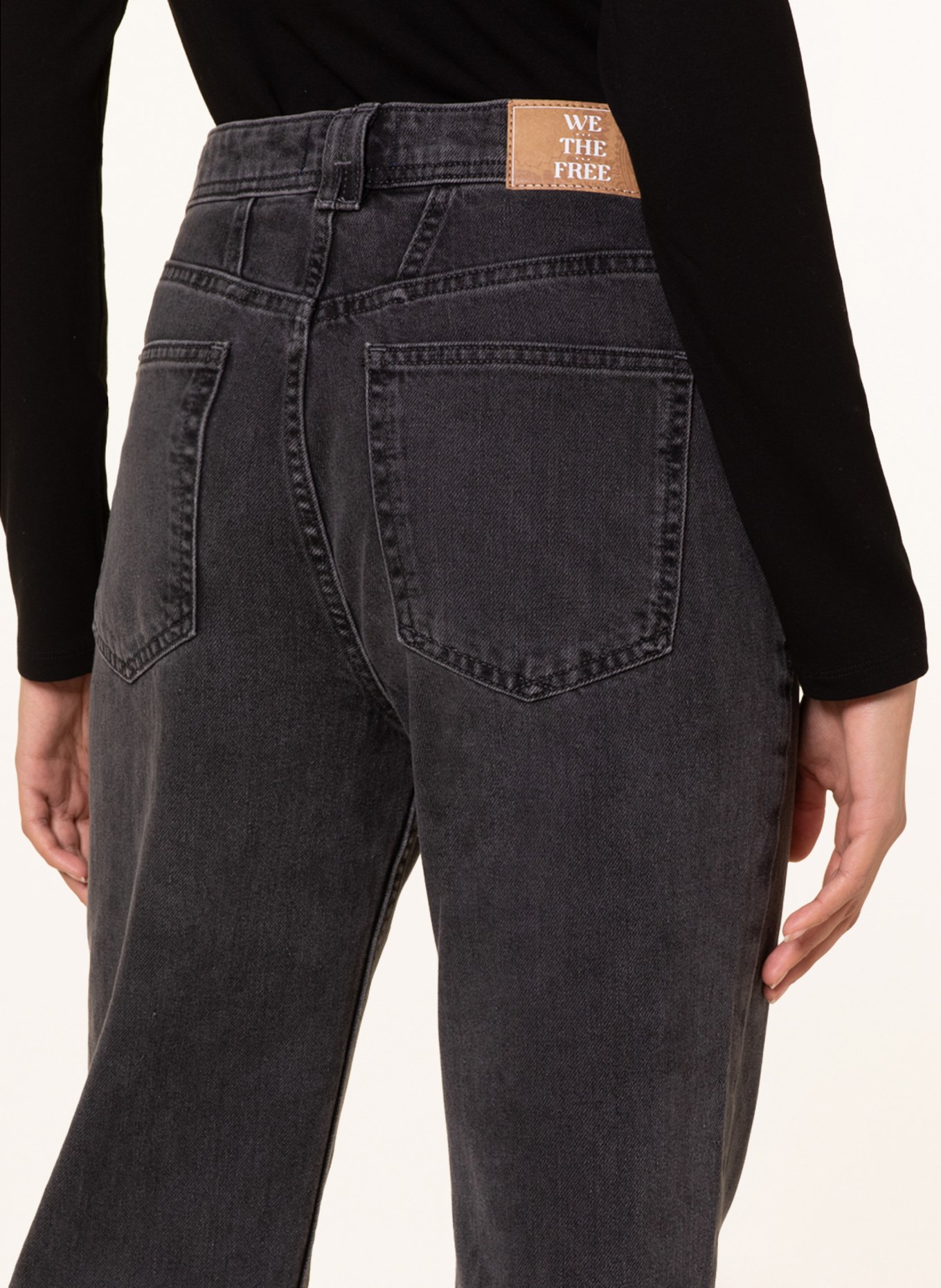 Free People Bootcut Jeans AVA, Farbe: 0010 CLASS ACT BLACK (Bild 5)