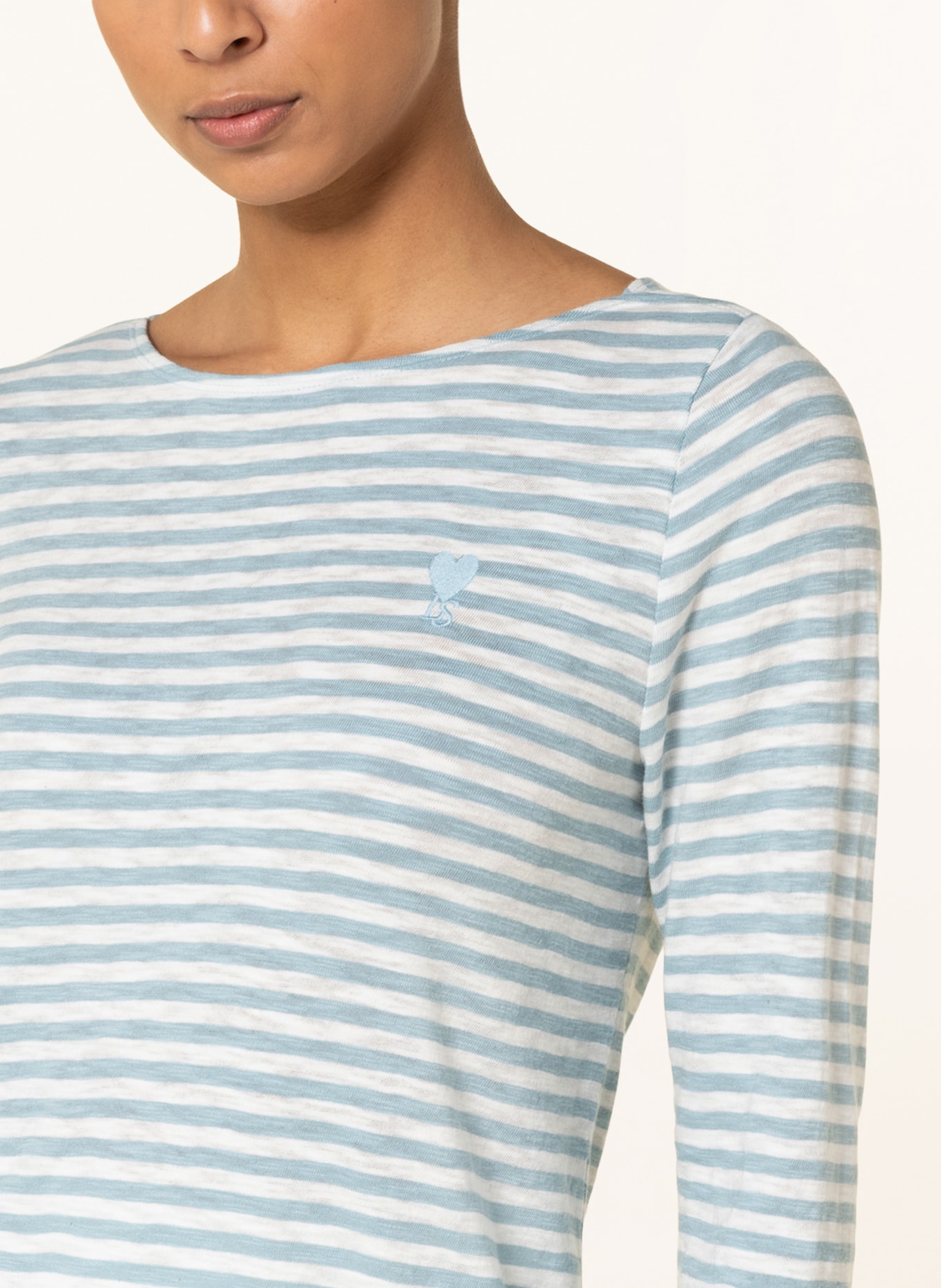LIEBLINGSSTÜCK Long sleeve shirt CYANAL, Color: WHITE/ LIGHT BLUE (Image 4)