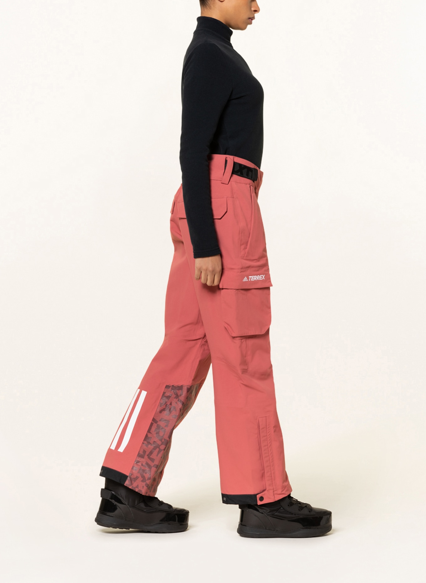 adidas Hardshell ski pants POST-CONSUMER, Color: LIGHT RED (Image 4)