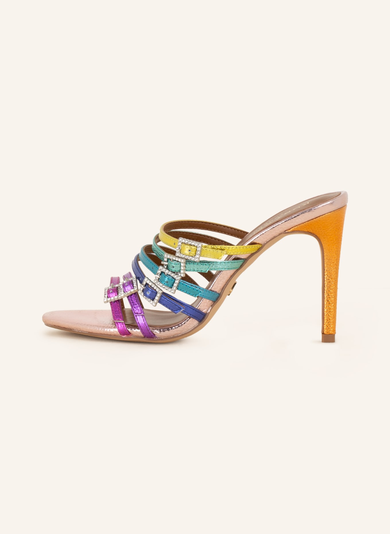 KURT GEIGER Mules PIERRA with decorative gems, Color: BLUE/ PINK/ YELLOW (Image 4)