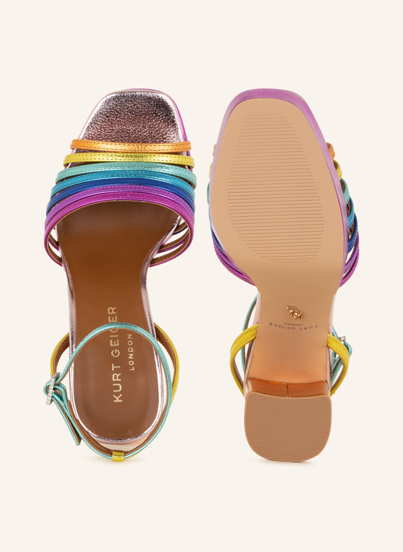 KURT GEIGER Platform sandals PIERRA, Color: ORANGE/ FUCHSIA/ LIGHT BLUE (Image 5)
