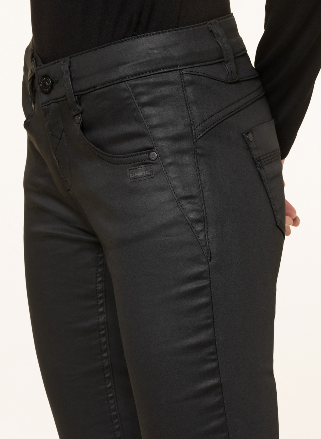 GANG Coated Jeans NEELE, Farbe: 1090 BLACK (Bild 5)