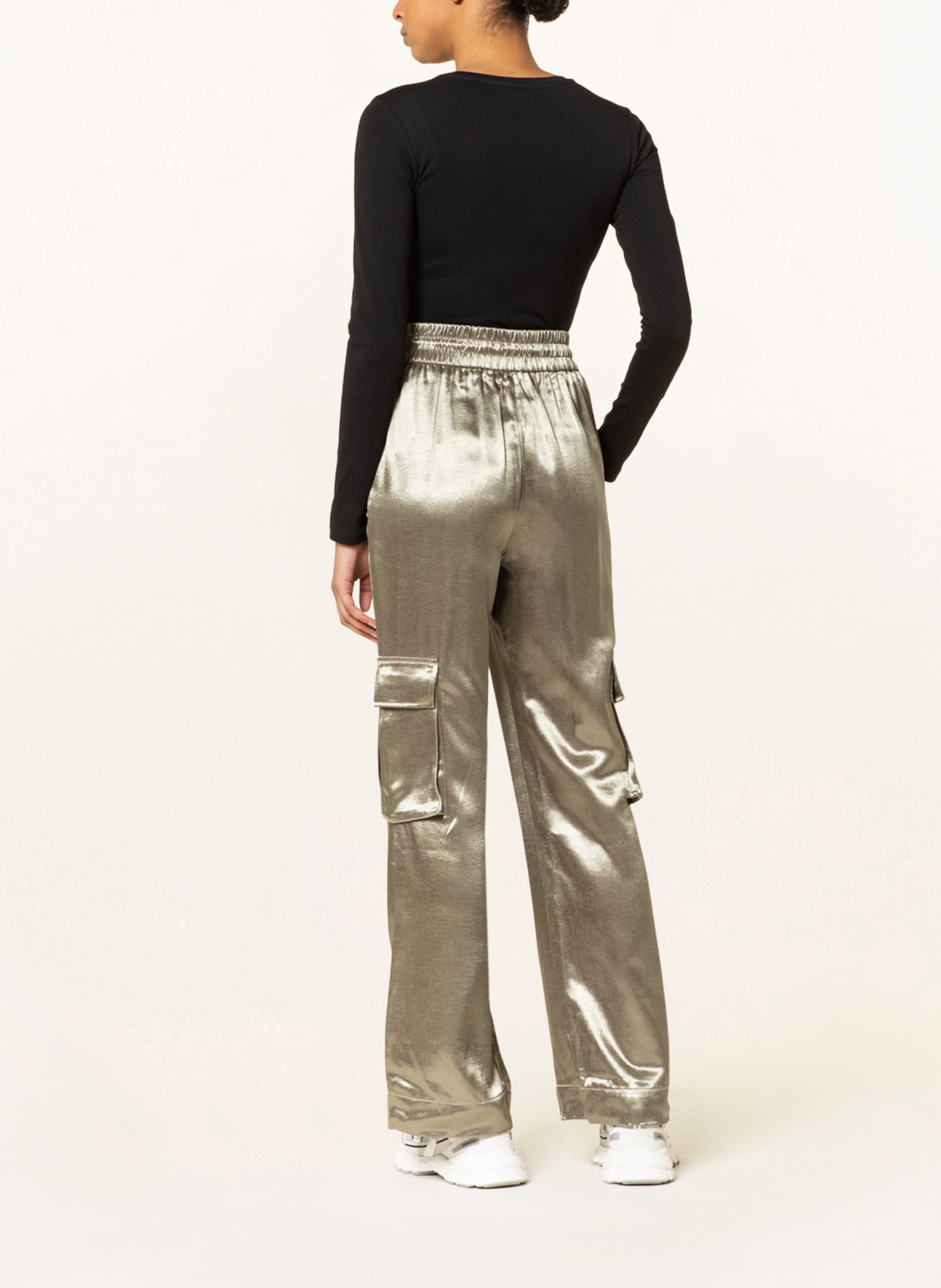 GUESS Spodnie CHANTAL w stylu dresowym, Kolor: JASNOZIELONY (Obrazek 3)