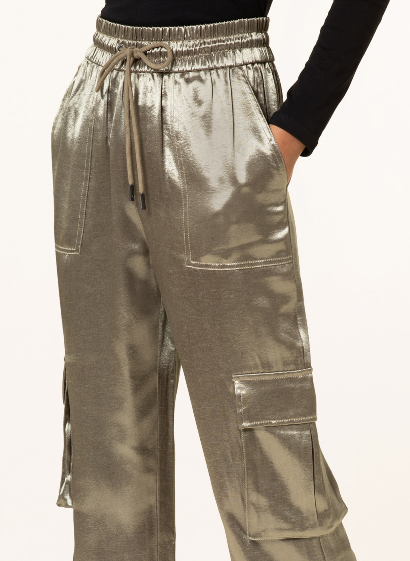 GUESS Spodnie CHANTAL w stylu dresowym, Kolor: JASNOZIELONY (Obrazek 5)