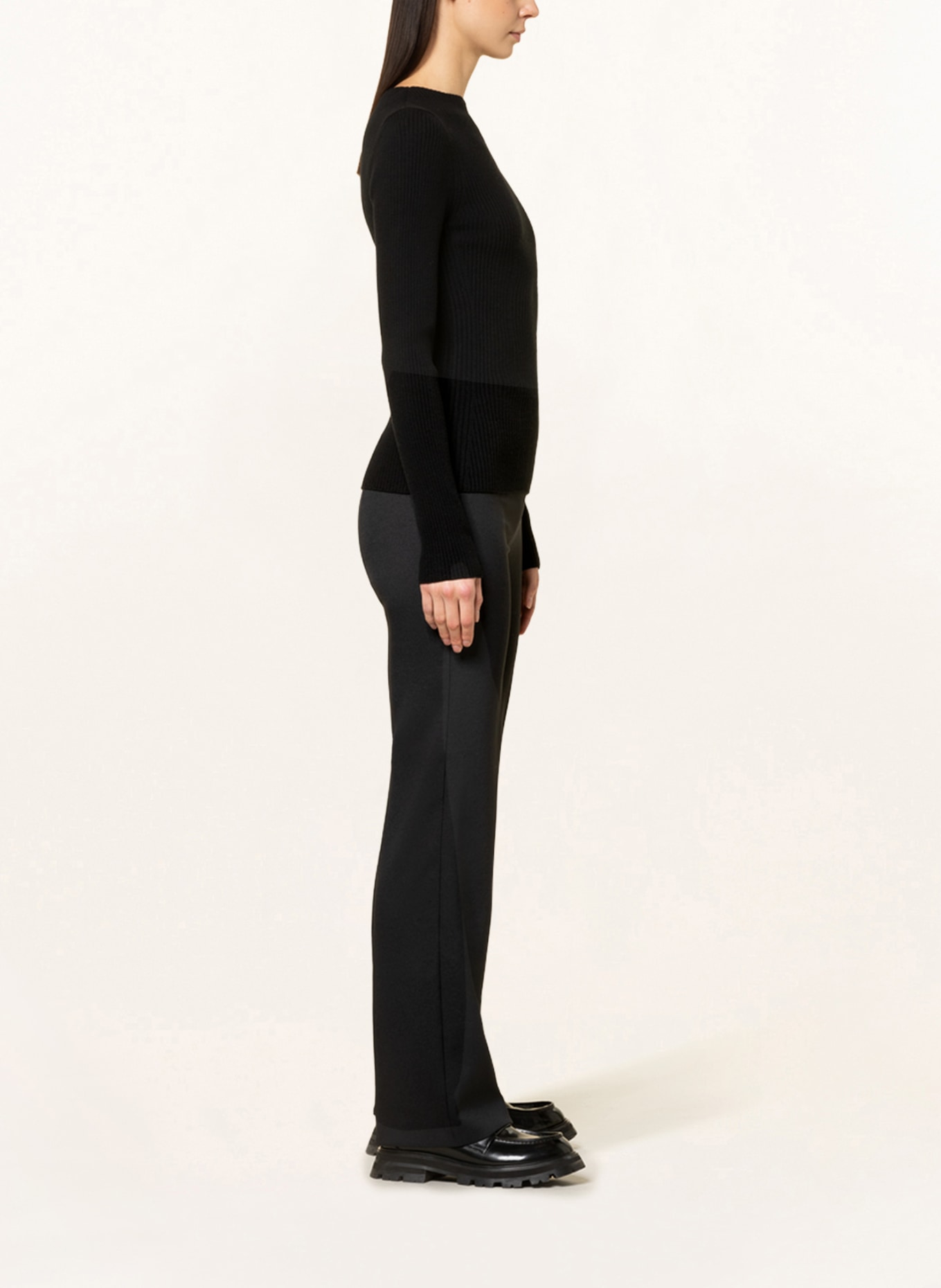 DRYKORN Wide leg trousers ALIVE, Color: BLACK (Image 4)