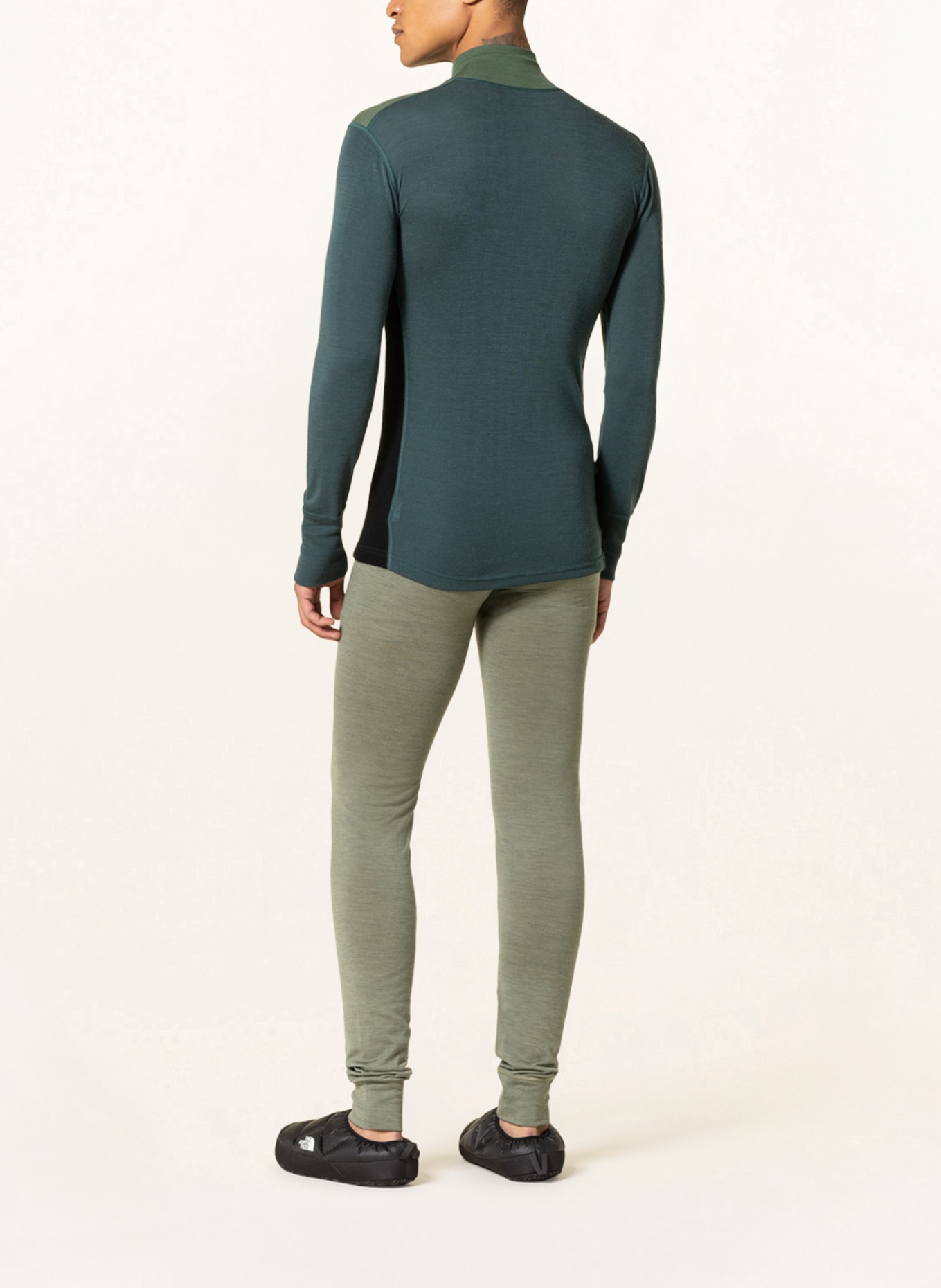 DEVOLD Functional underwear shirt LAUPAREN MERINO 190 with mesh, Color: TEAL/ OLIVE/ BLACK (Image 3)