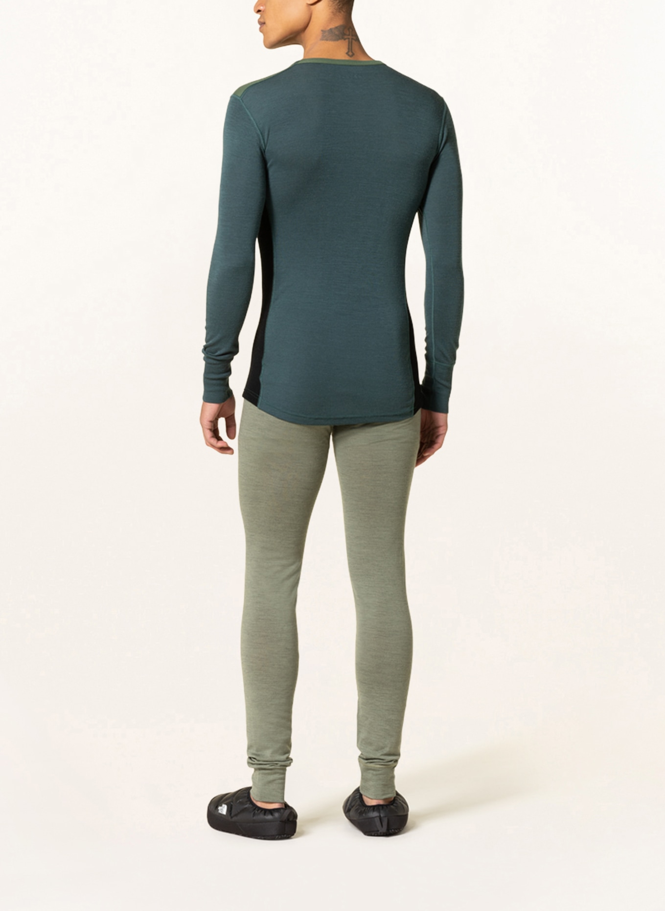 DEVOLD Functional underwear shirt LAUPAREN MERINO 190 made of merino wool , Color: TEAL/ OLIVE/ BLACK (Image 3)